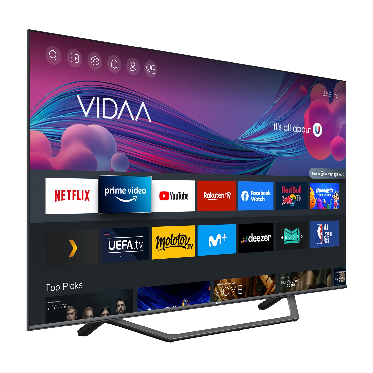 Hisense 50A7GQTUK 50" QLED 4K UHD HDR SMART TV with HDR10+ Dolby Vision&trade; Dolby Atmos&reg; and Alexa & Google Assistant thumbnail image