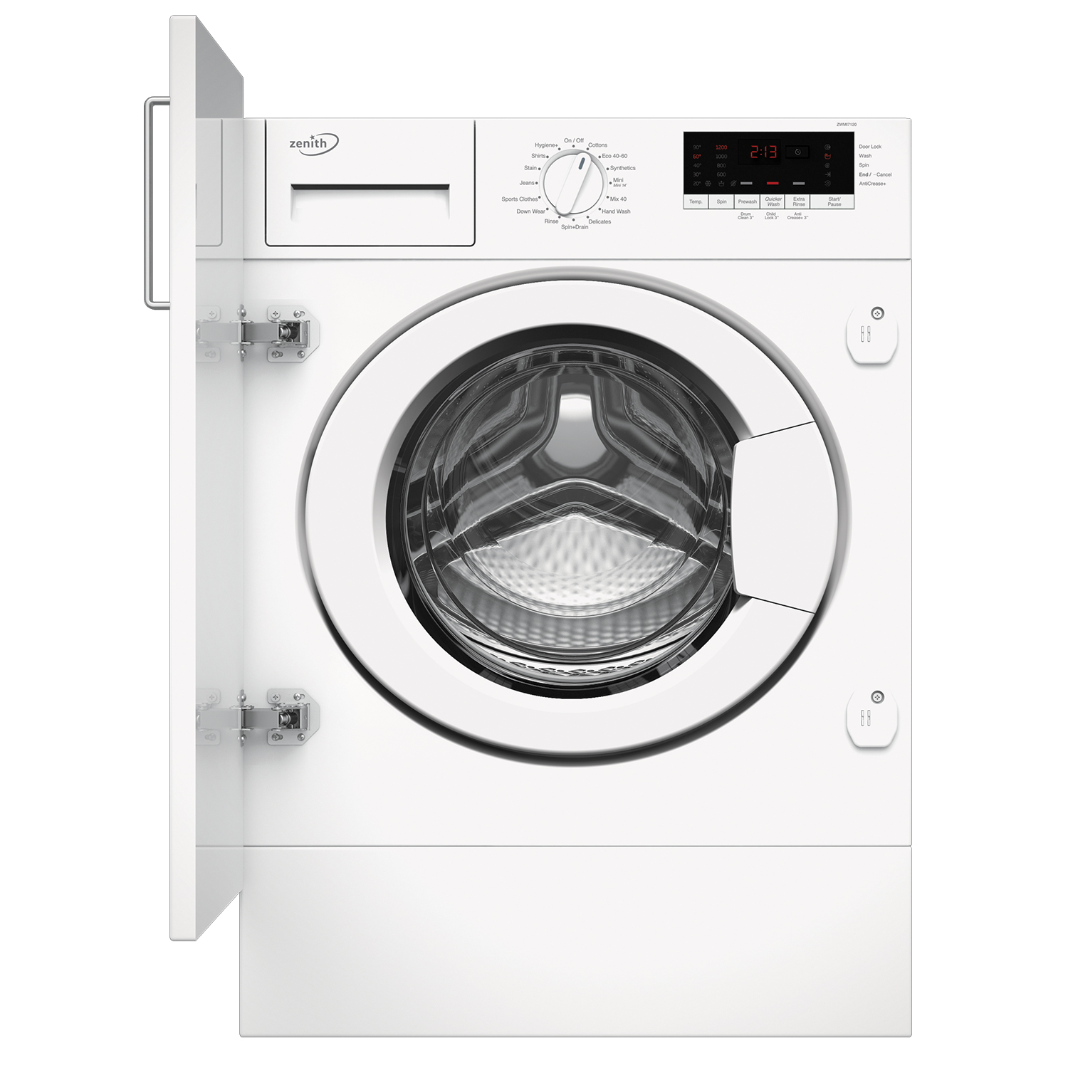 Zenith ZWMI7120 Integrated 7kg 1200 Spin Washing Machine with Drum Clean - White thumbnail image