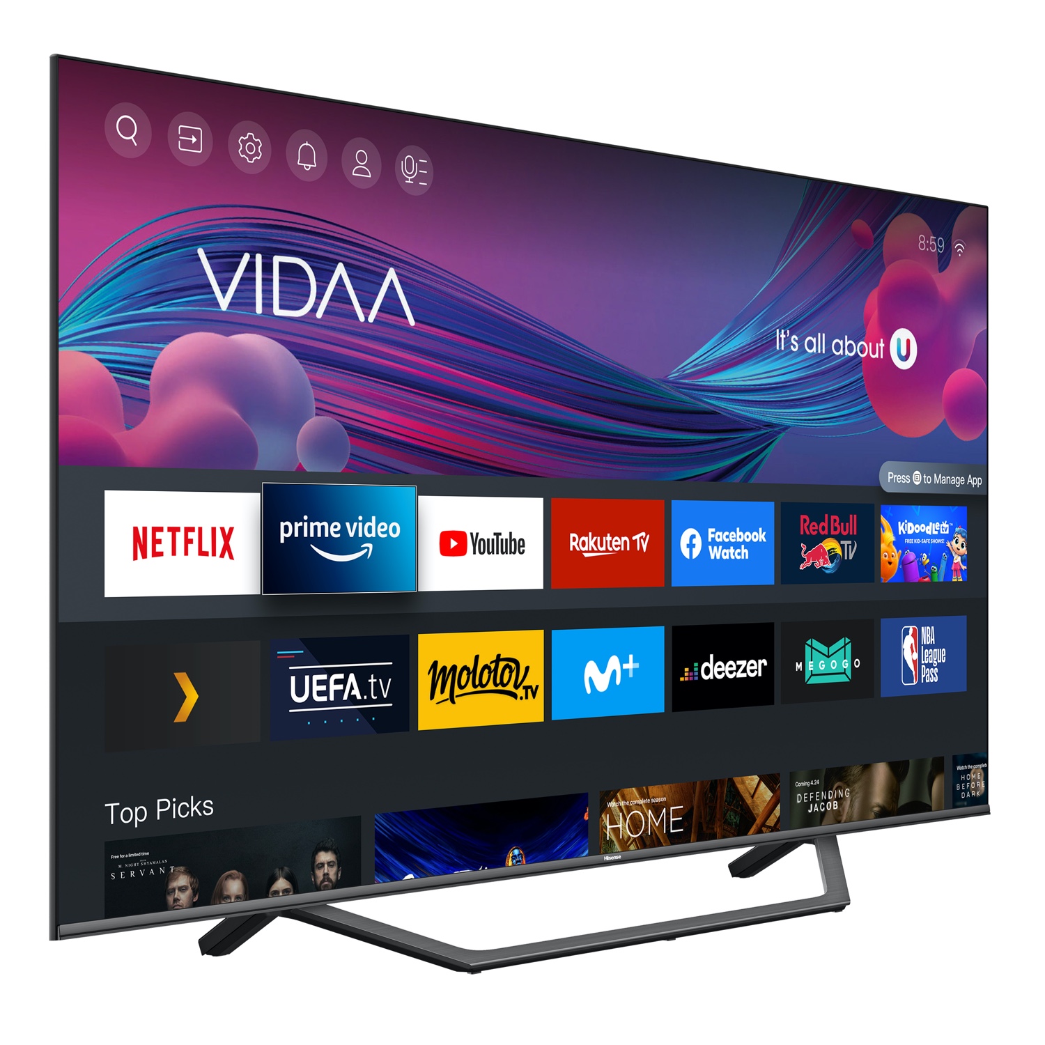 Hisense 65A7GQTUK 65" QLED 4K UHD HDR SMART TV with HDR10+ Dolby Vision&trade; Dolby Atmos&reg; and Alexa & Google Assistant thumbnail image
