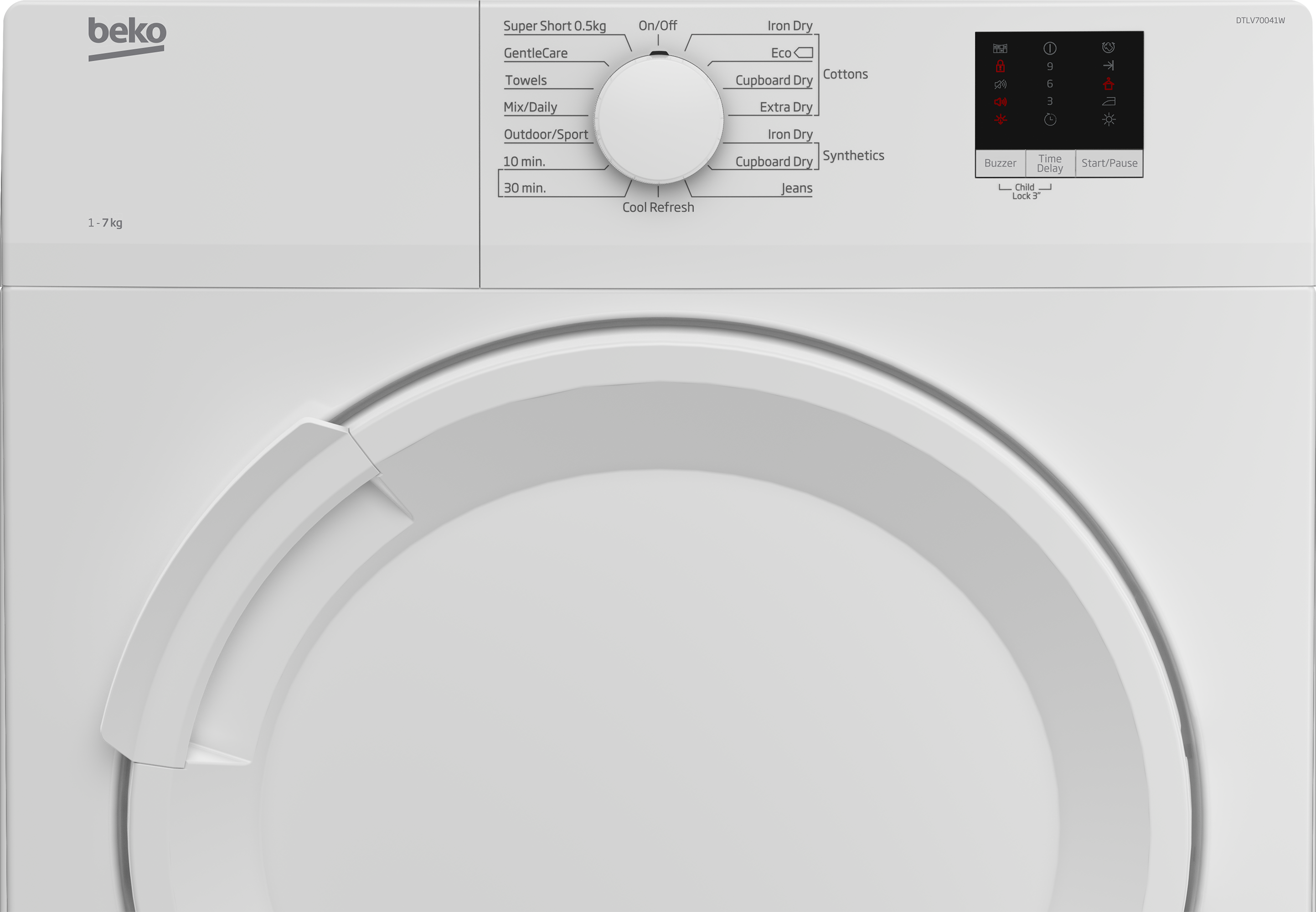 Beko DTLV70041W 7kg Vented Tumble Dryer - White thumbnail image