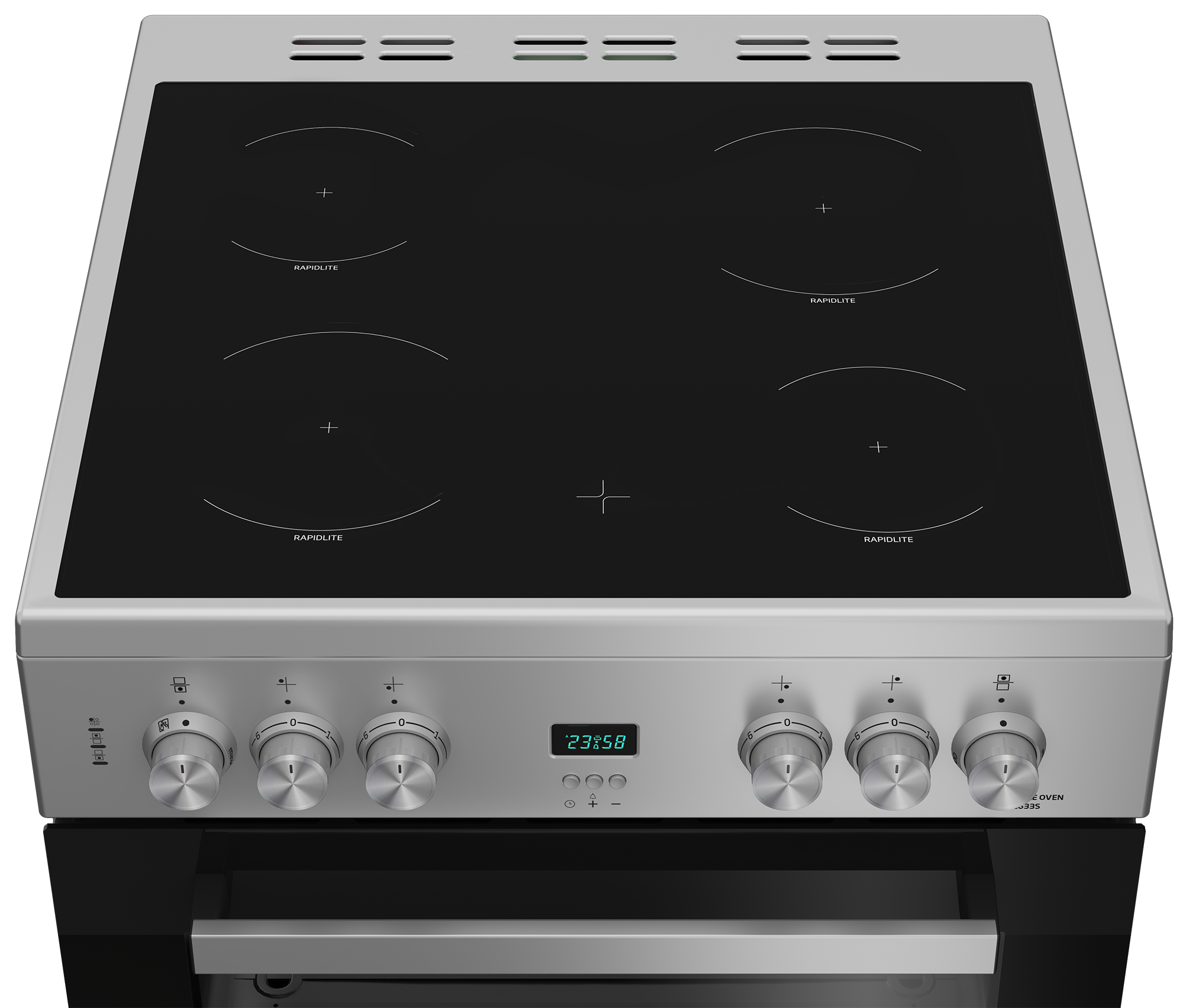 Beko EDC633S 60cm Electric Double Oven with Ceramic Hob - Silver thumbnail image