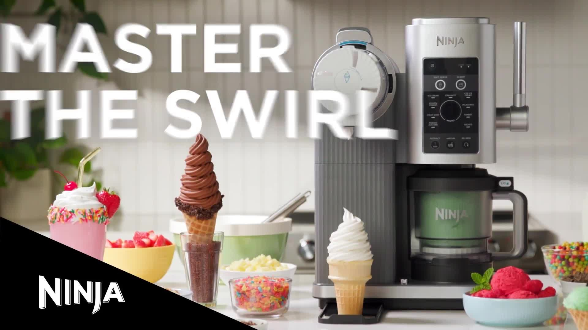 Ninja NC701UK Swirl by CREAMi 13-in-1 Soft Serve & Ice Cream Maker - Platinum Silver thumbnail image