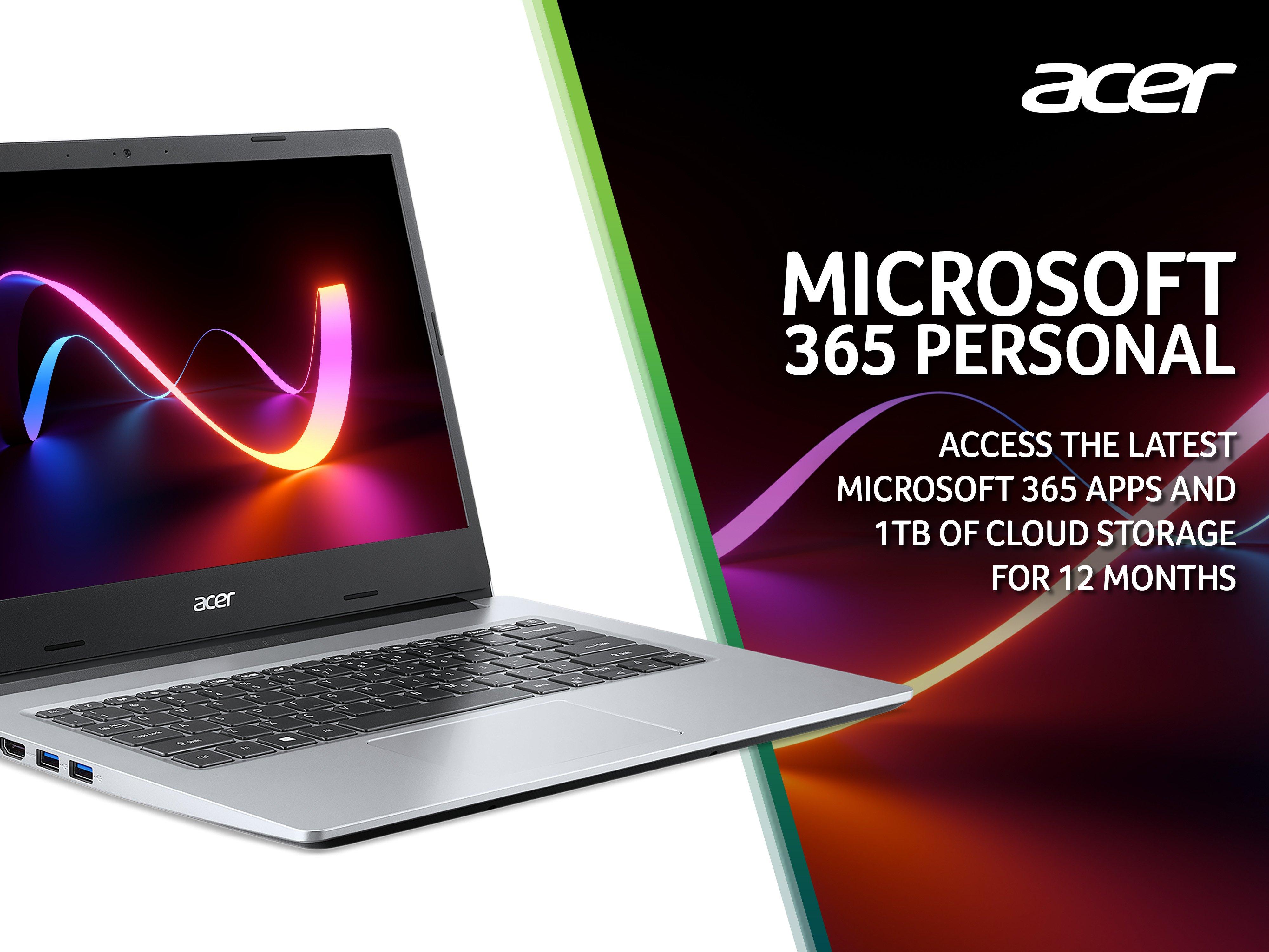 ACER Aspire 1 A114-33 14" Laptop - Intel Pentium N6000 - 4GB RAM - 64GB Storage  - NX.A9JEK.007 thumbnail image