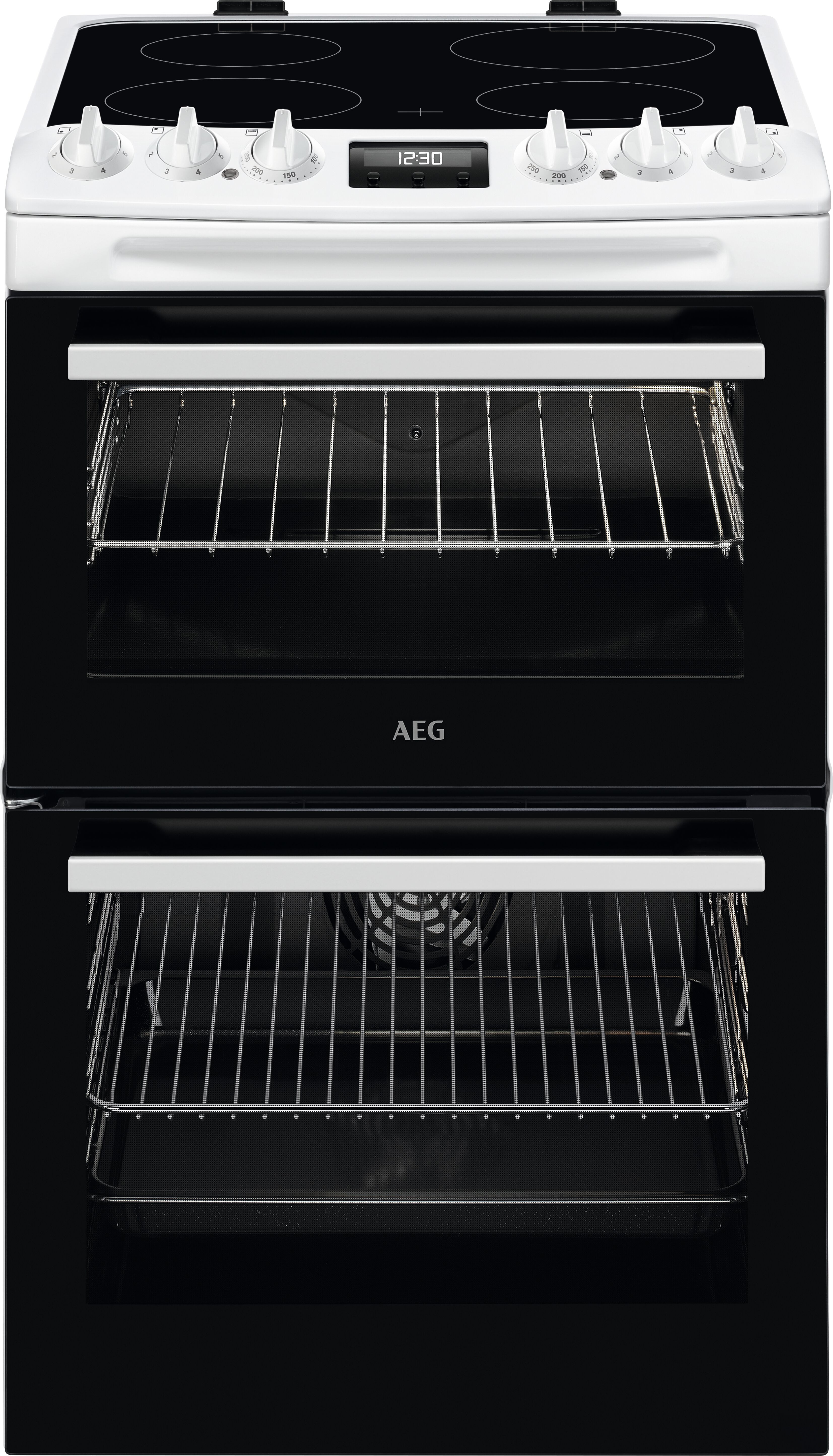 AEG CCX1530ACW 55cm Double Oven Electric Cooker with Ceramic Hob - White thumbnail image