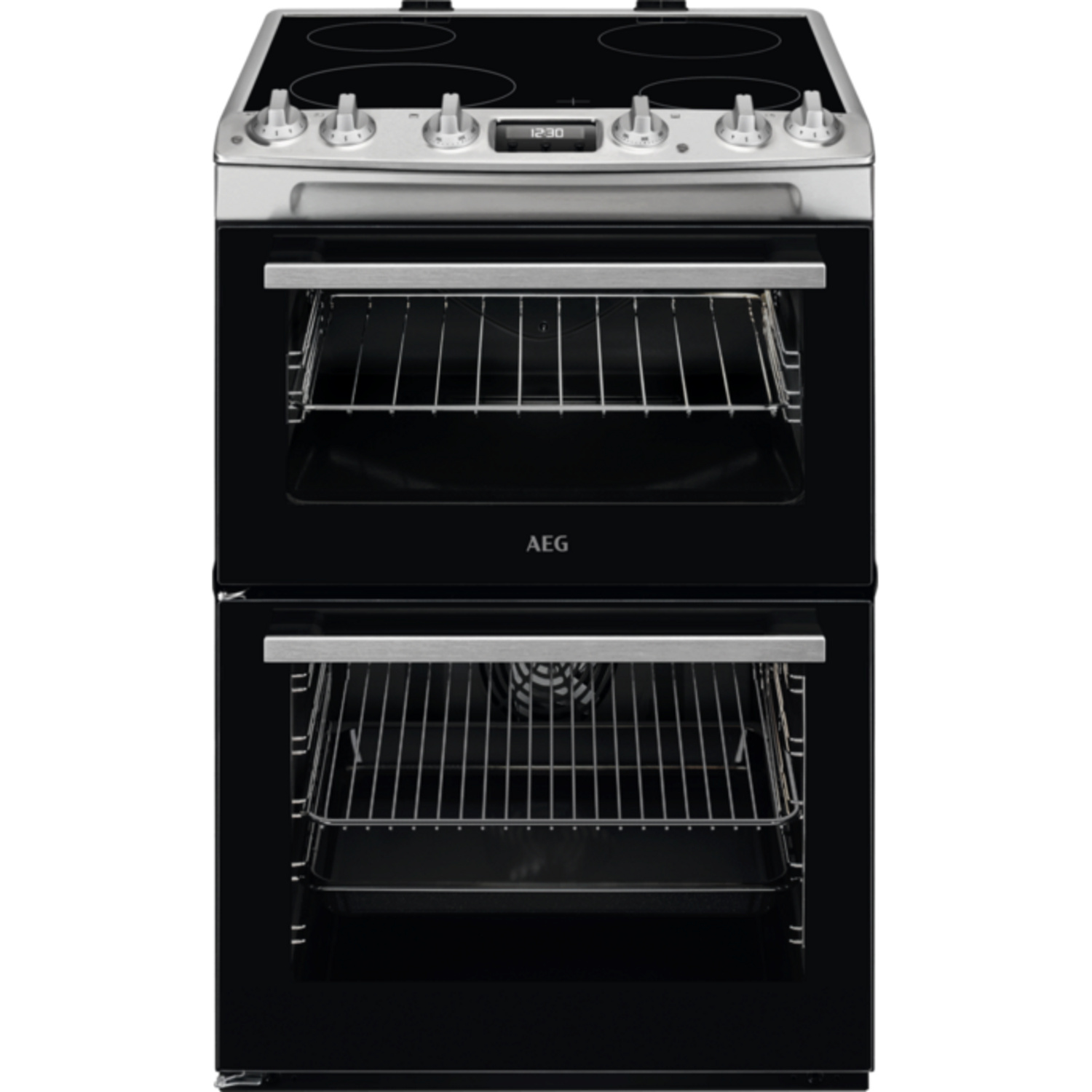 AEG CCX6530ACM 60cm Double Oven Electric Cooker with Ceramic Hob thumbnail image