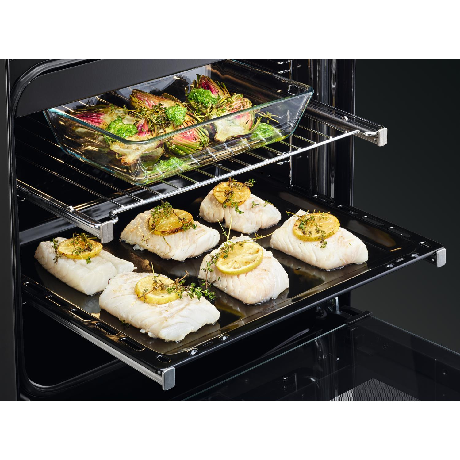 AEG CCX6530ACM 60cm Double Oven Electric Cooker with Ceramic Hob thumbnail image