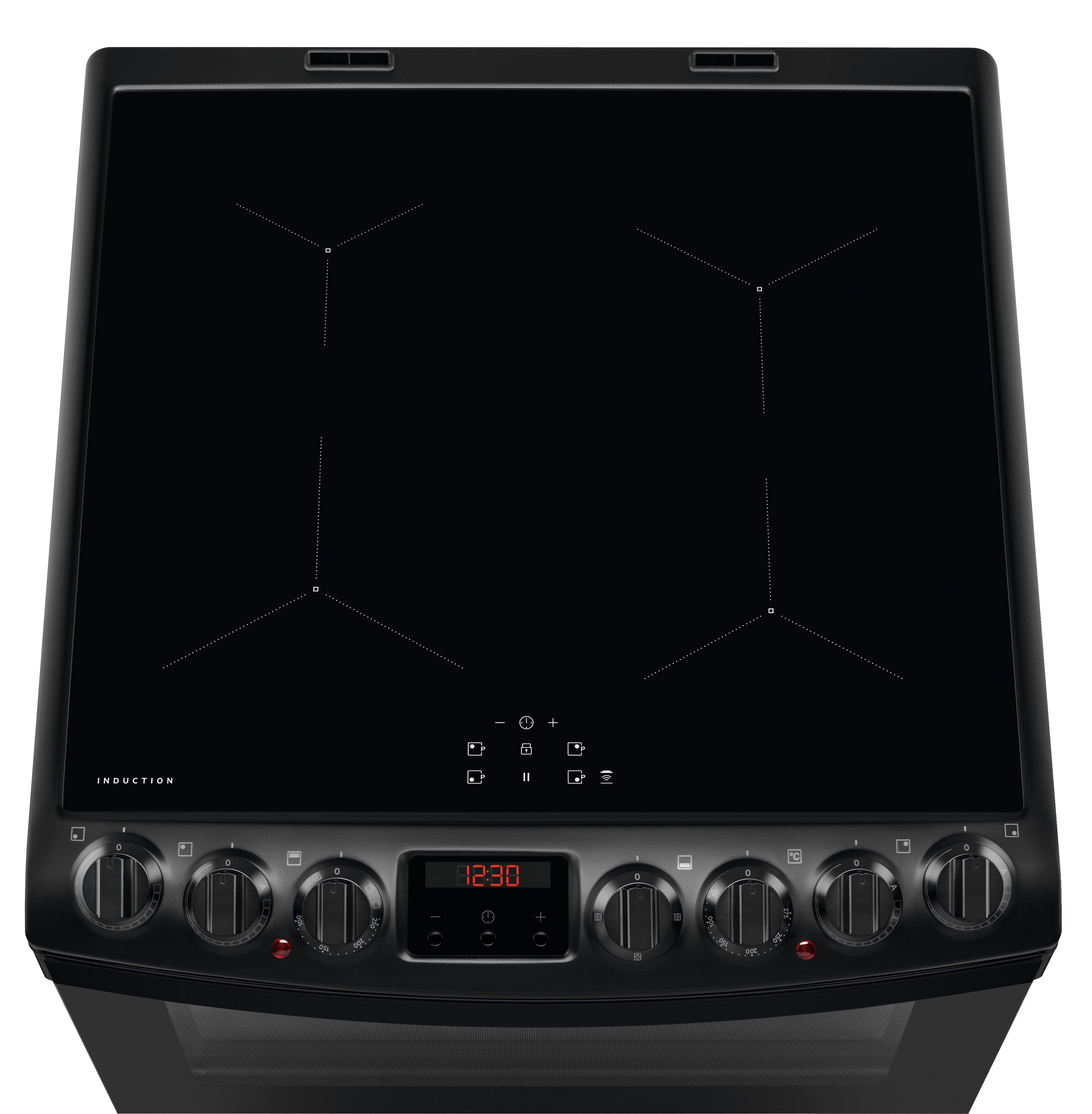 AEG CIB6742MCB 60 cm Induction Double Electric Cooker - Matte Black thumbnail image