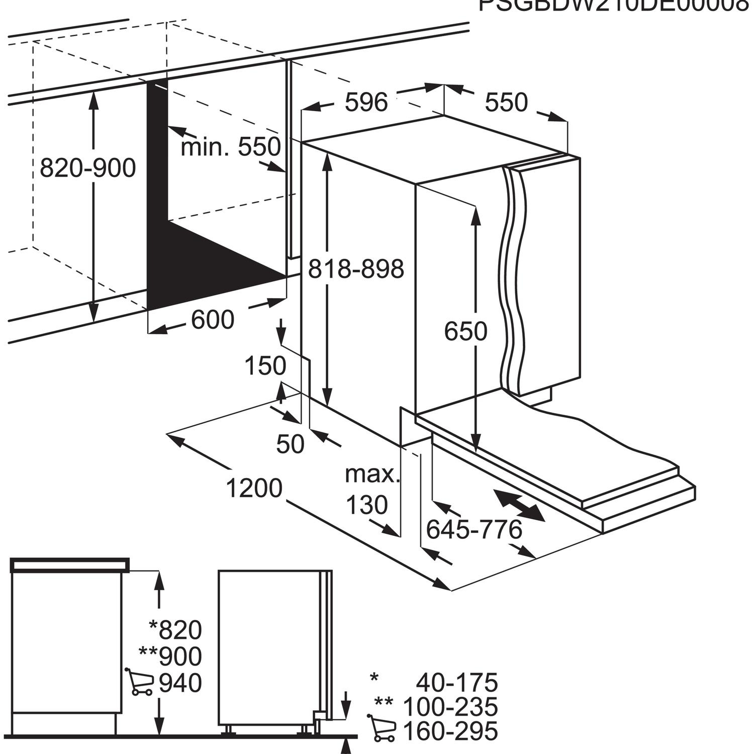 AEG FSB54907Z Integrated Dishwasher - 14 Place Settings thumbnail image