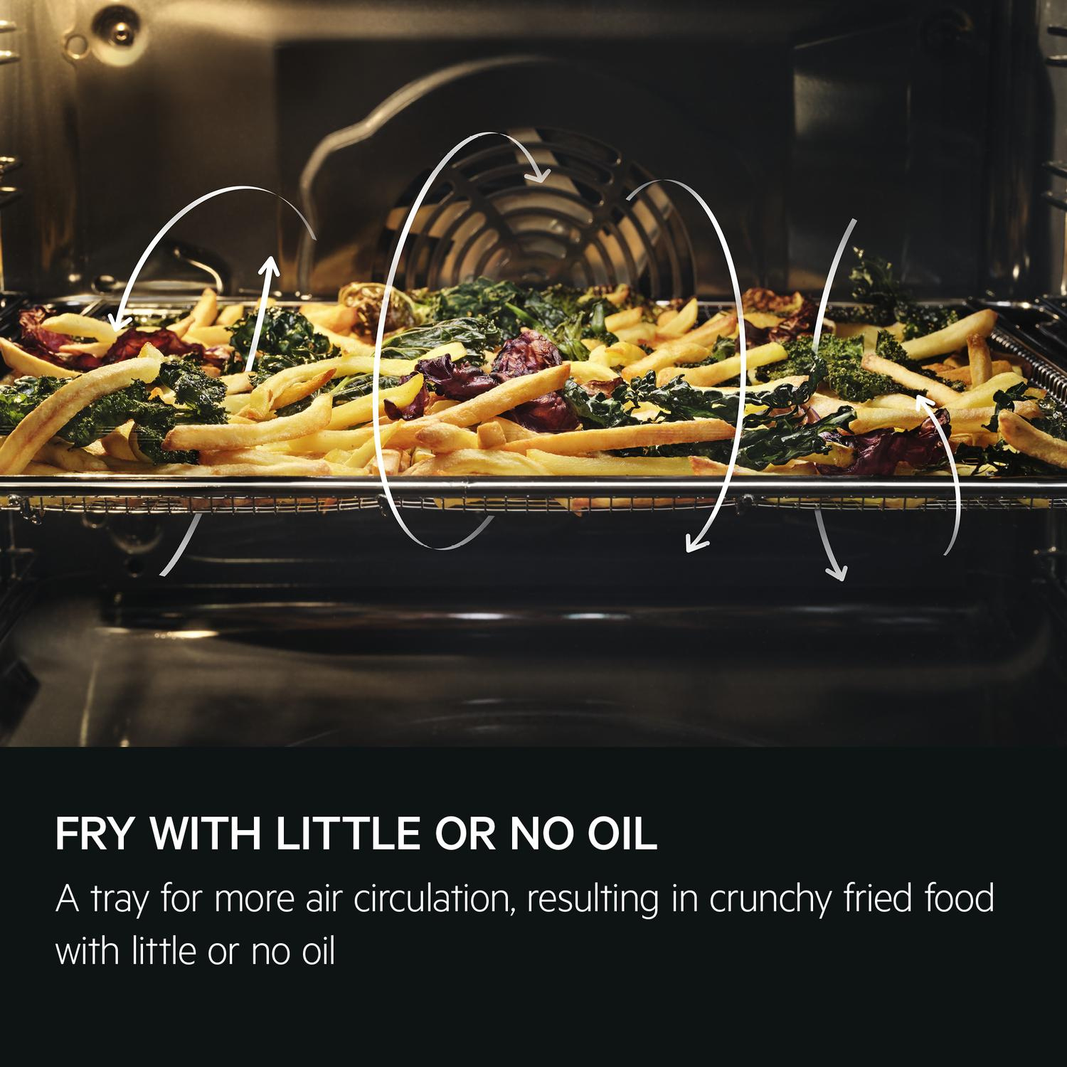 AEG GE7CP61FB 59.4cm Built In Electric Double Oven - Gloss Black with Steel Trim thumbnail image