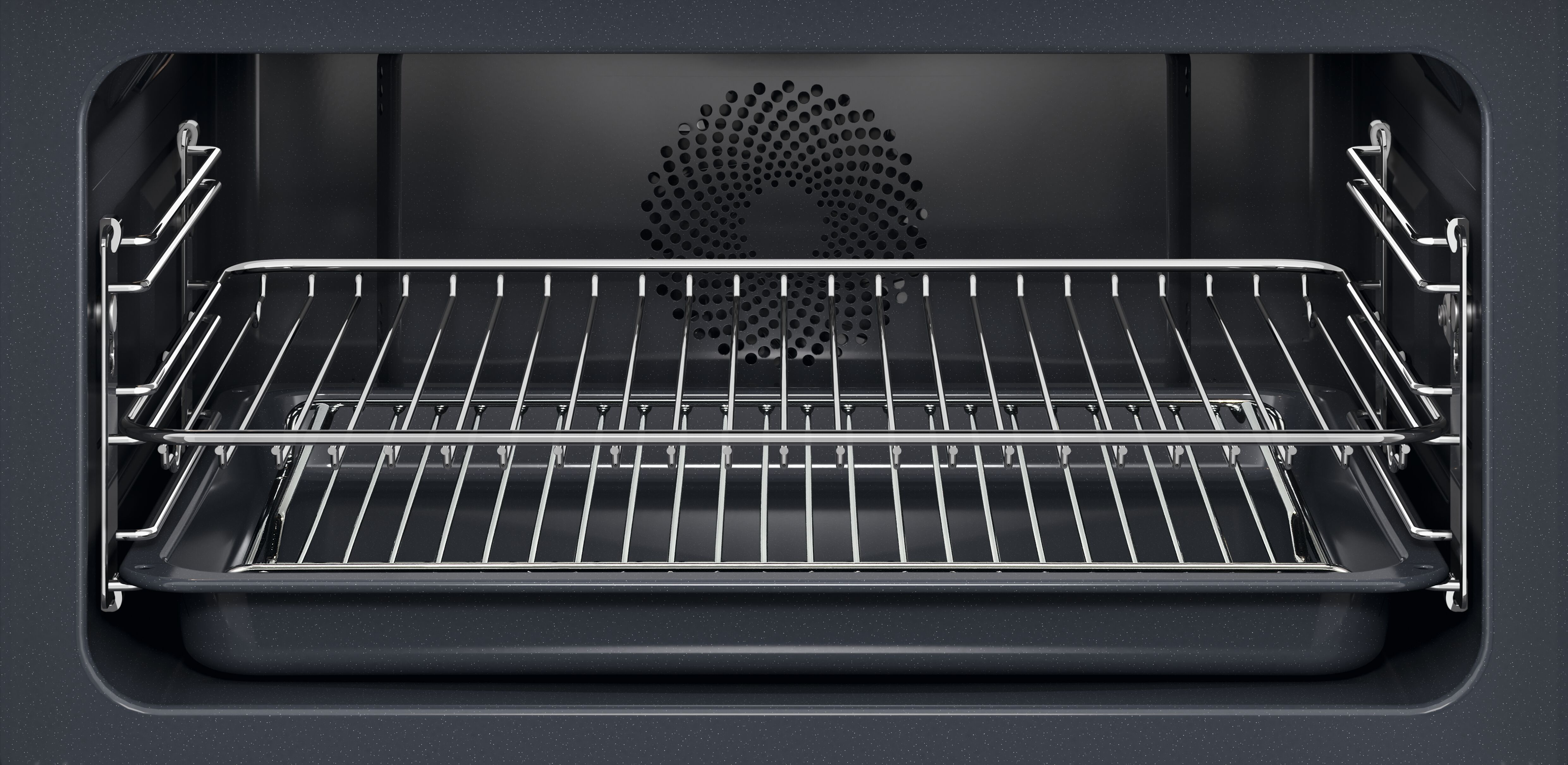 AEG GK6NK40FB 59.5cm Compact Combi Microwave Oven - Gloss Black with Steel Trim thumbnail image