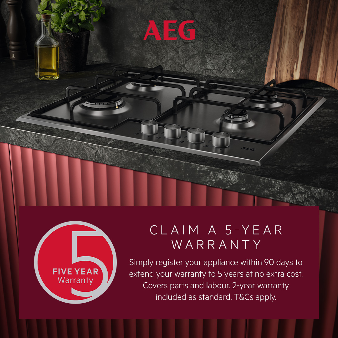 AEG HGB75420YM 75cm Gas Hob - Stainless Steel thumbnail image