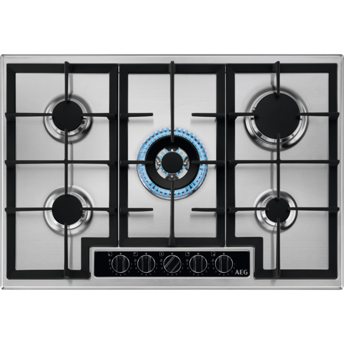AEG HGB75420YM 75cm Gas Hob - Stainless Steel thumbnail image