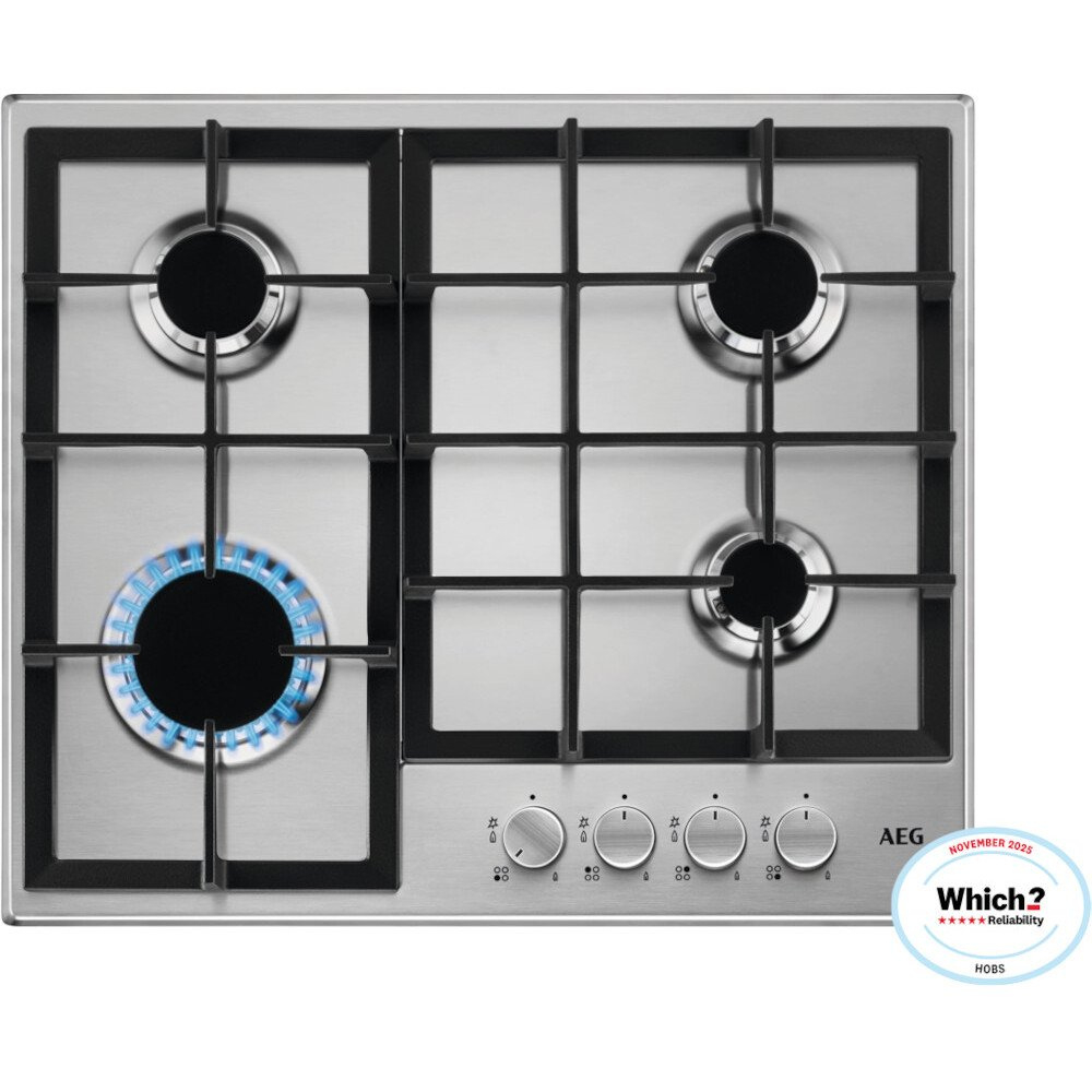 AEG HGE64200SM 3000 Slimline 60cm Gas Hob - Stainless Steel thumbnail image