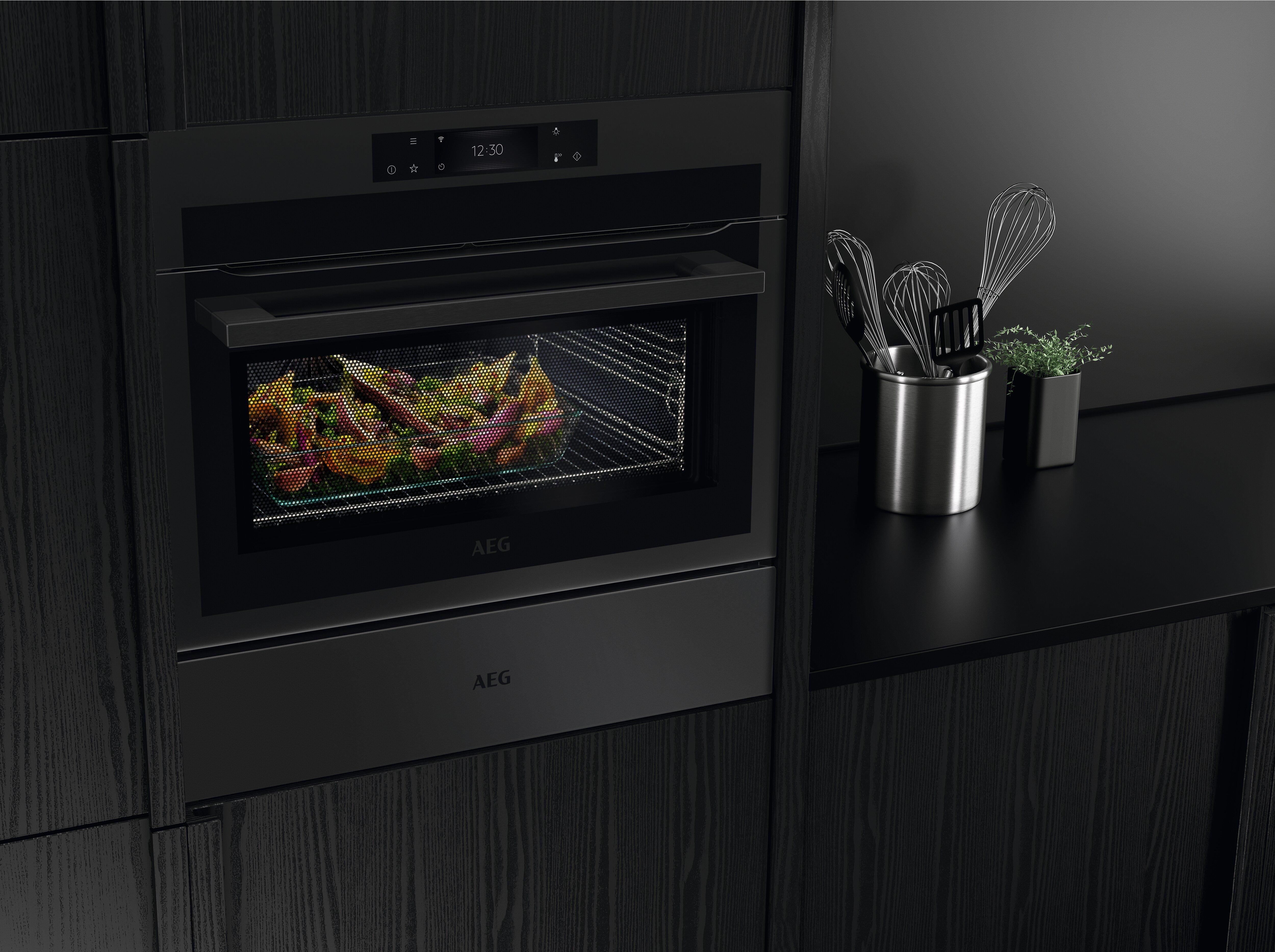 AEG KME768080T  WiFi Connected Built In Combination Microwave - Matte Black thumbnail image