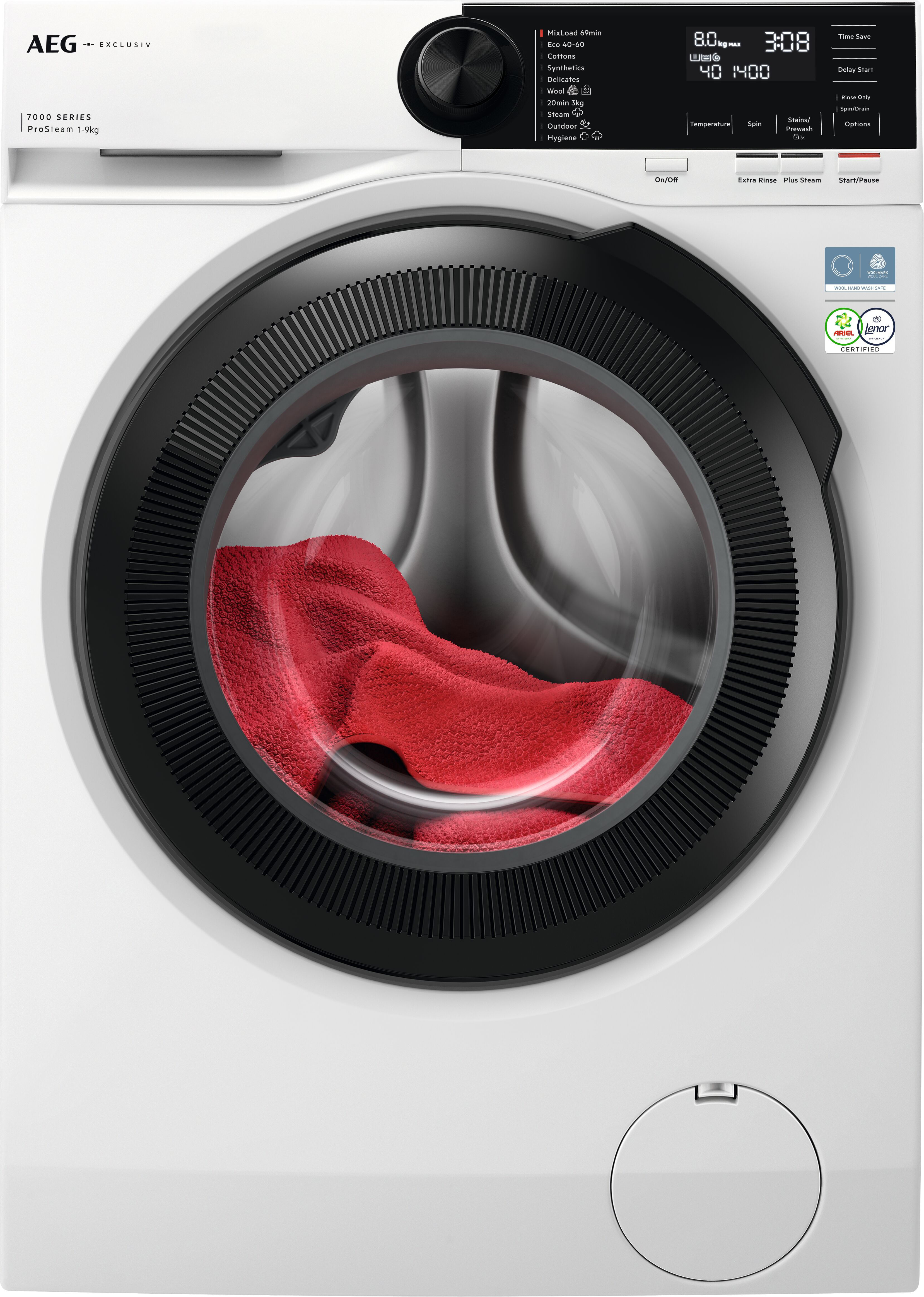 AEG Exclusiv Line LFSR72944B 9kg 1400 Spin Washing Machine - White thumbnail image