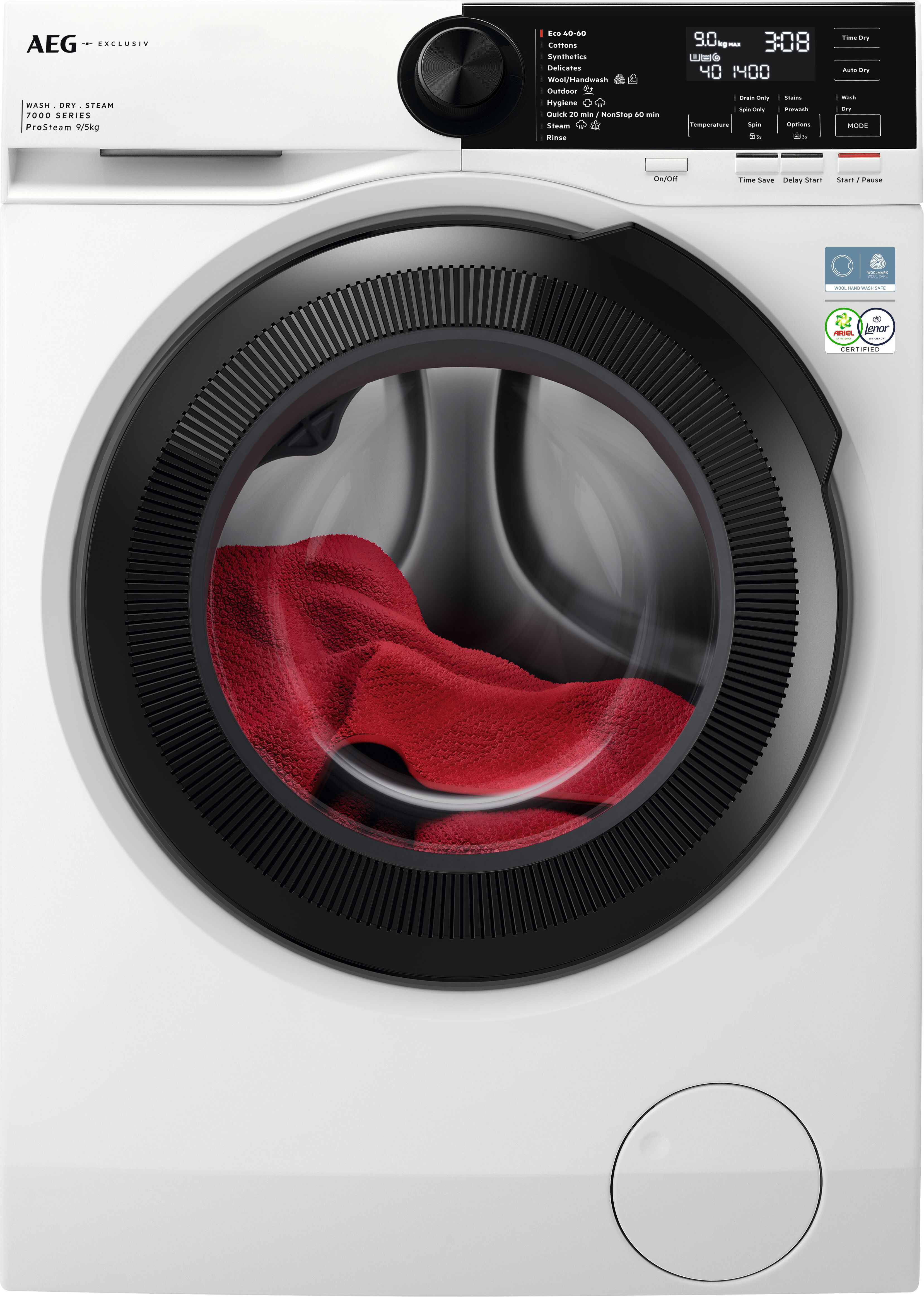 AEG Exclusiv Line LWR72956M4B 9kg/5kg 1600 Spin Washer Dryer - White thumbnail image