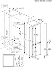 AEG NSC6L18ZES 54.6cm 70/30 Built In Low Frost Fridge Freezer thumbnail image