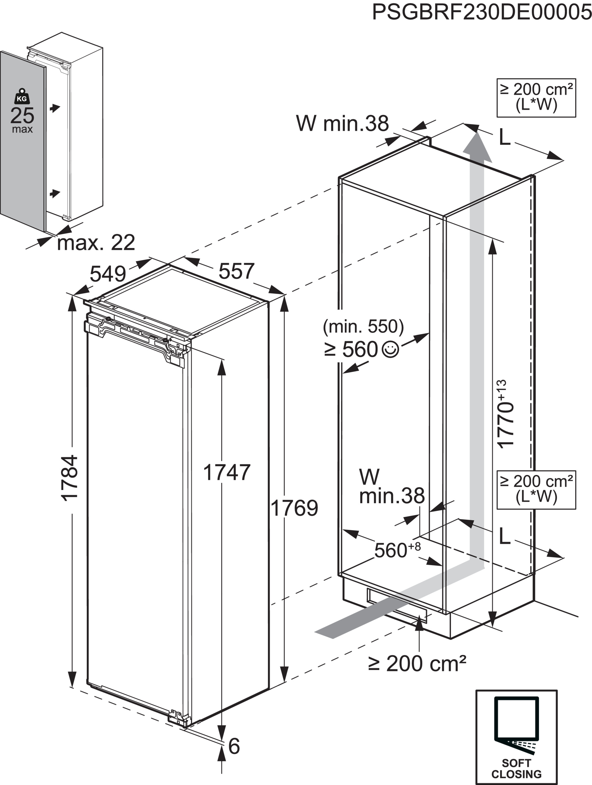 AEG NSK6D181EC Fully Integrated Larder Fridge - Fixed Hinge thumbnail image