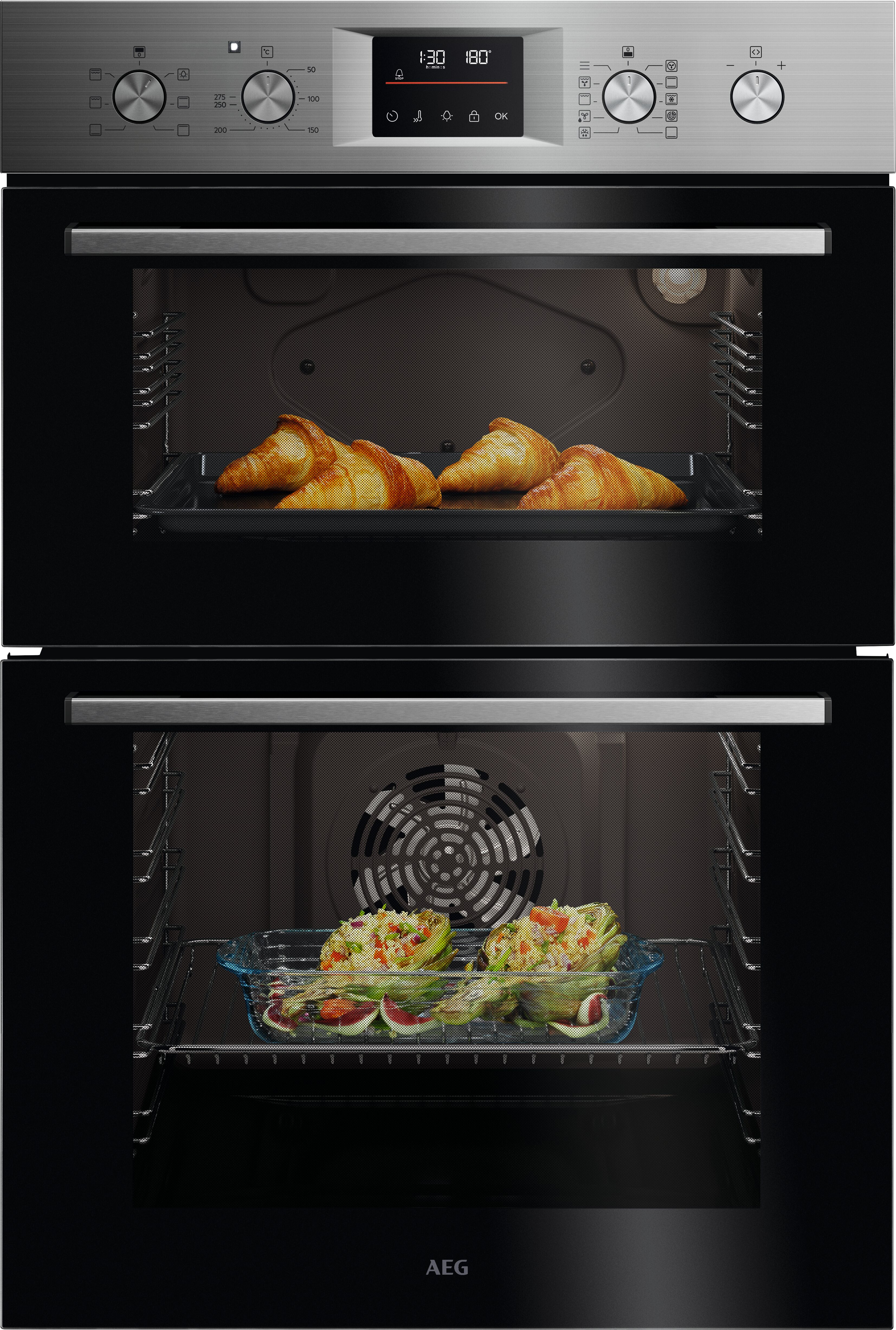 AEG OU5CP40M 59.4cm Double Electric Oven - Stainless Steel thumbnail image
