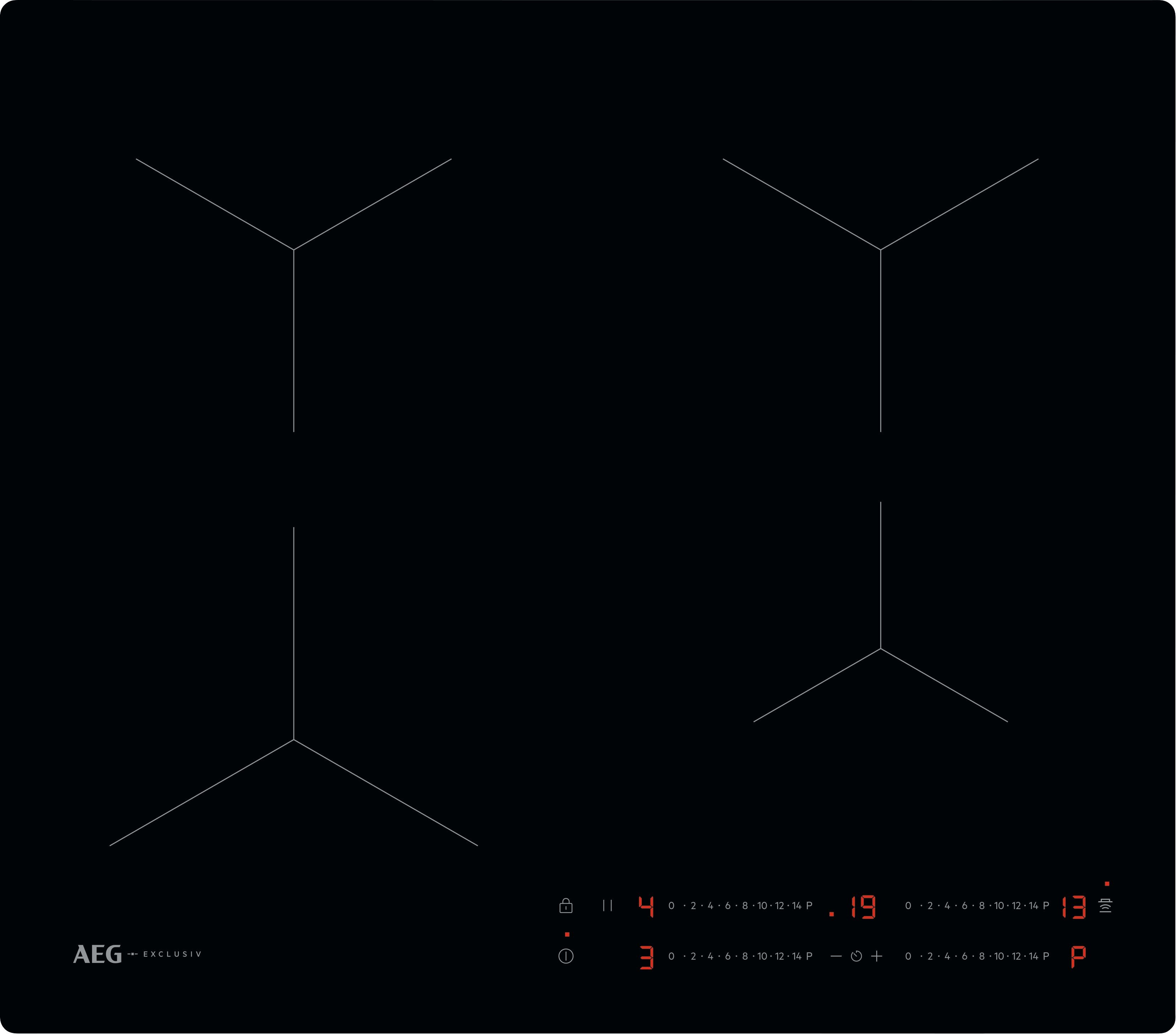 AEG Exclusiv Line TO64IA00CB 58cm Induction Hob - Black thumbnail image