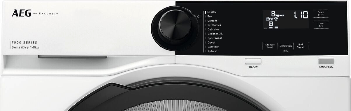 AEG TR728CT4B 8kg Heat Pump Tumble Dryer - White thumbnail image