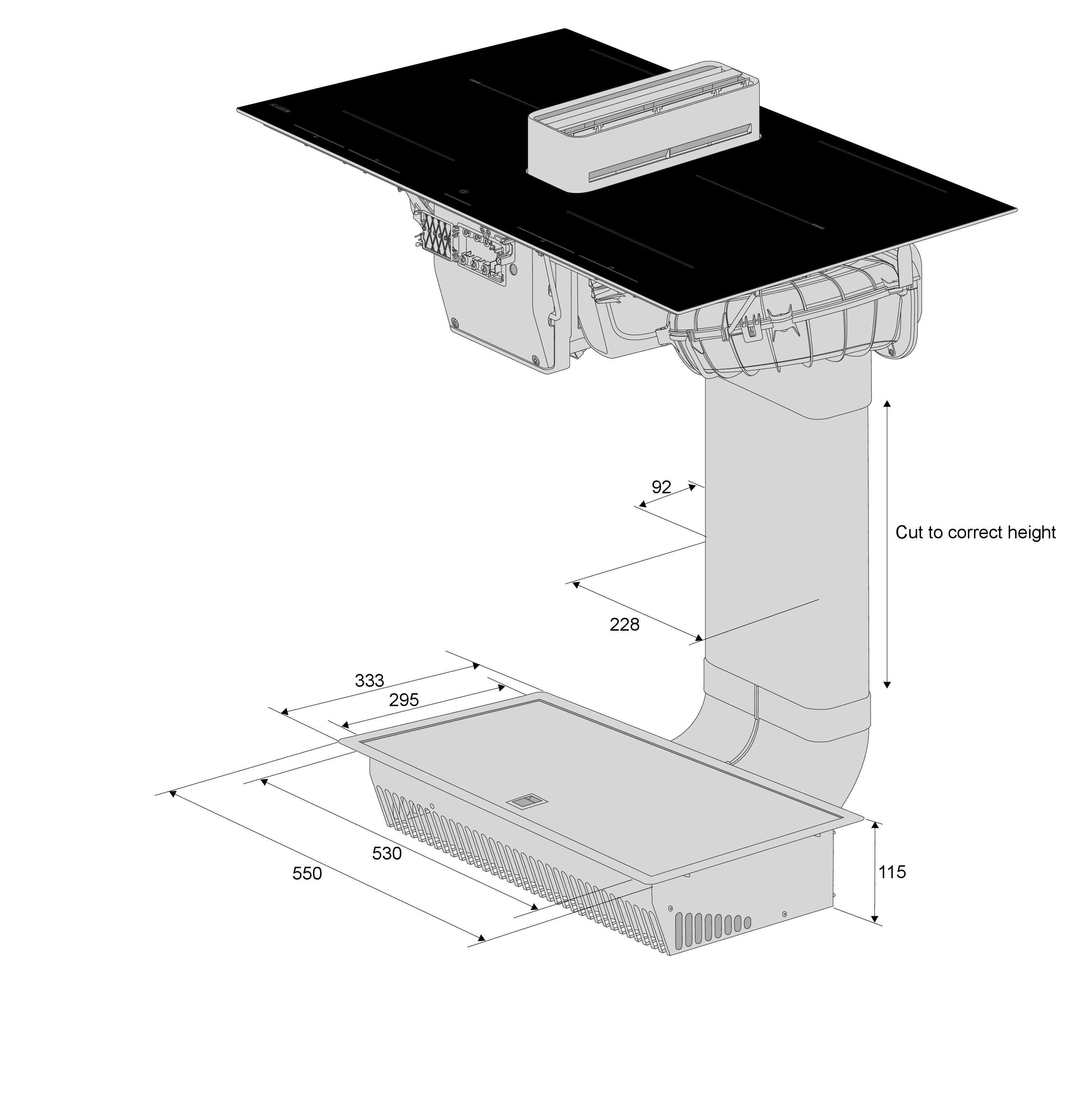 Asko HIHD854MM 90cm 4 Zone Hood-in hob, Celsius Induction - Black thumbnail image