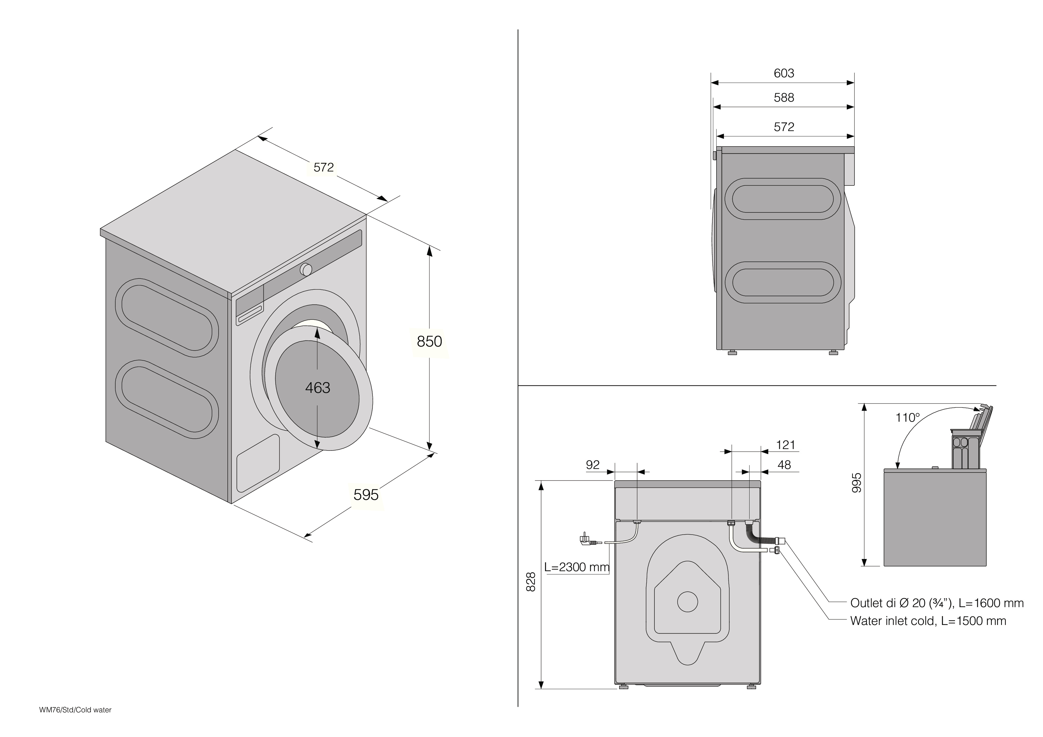 ASKO W5096RG.UK 9kg 1600 Spin Washing Machine - Graphite Black thumbnail image
