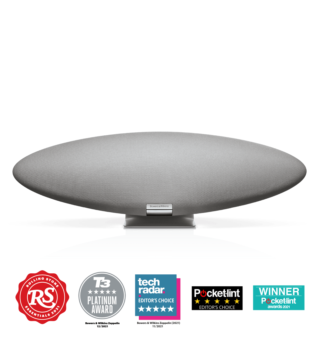 B&W Zeppelin Smart Speaker - Pearl Grey thumbnail image