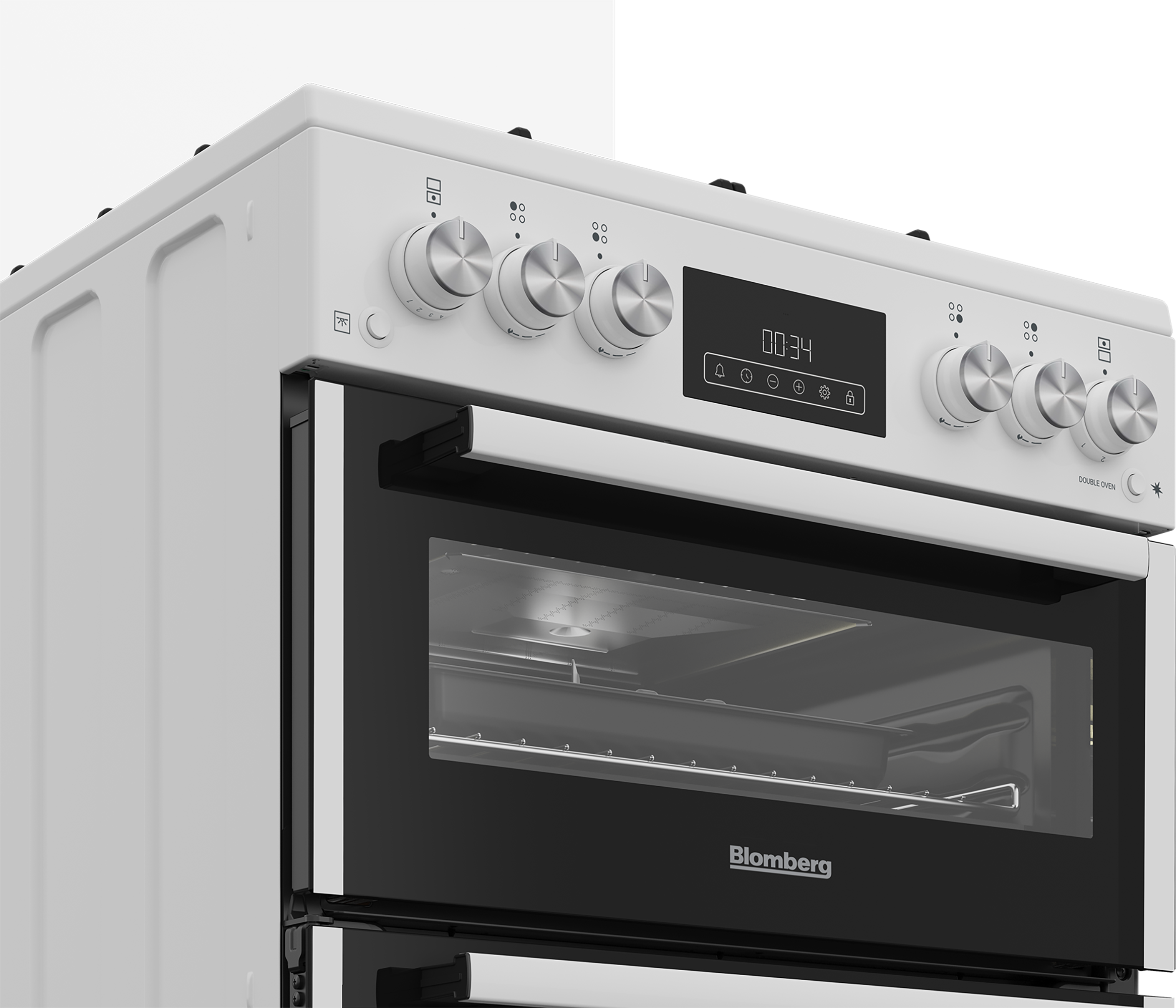 Blomberg GGRN655W 60cm Double Oven Gas Cooker with Gas Hob - White thumbnail image