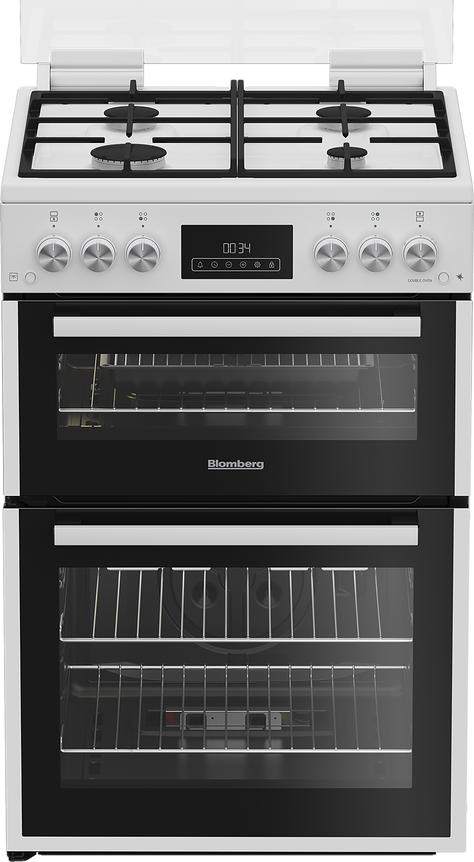 Blomberg GGRN655W 60cm Double Oven Gas Cooker with Gas Hob - White thumbnail image