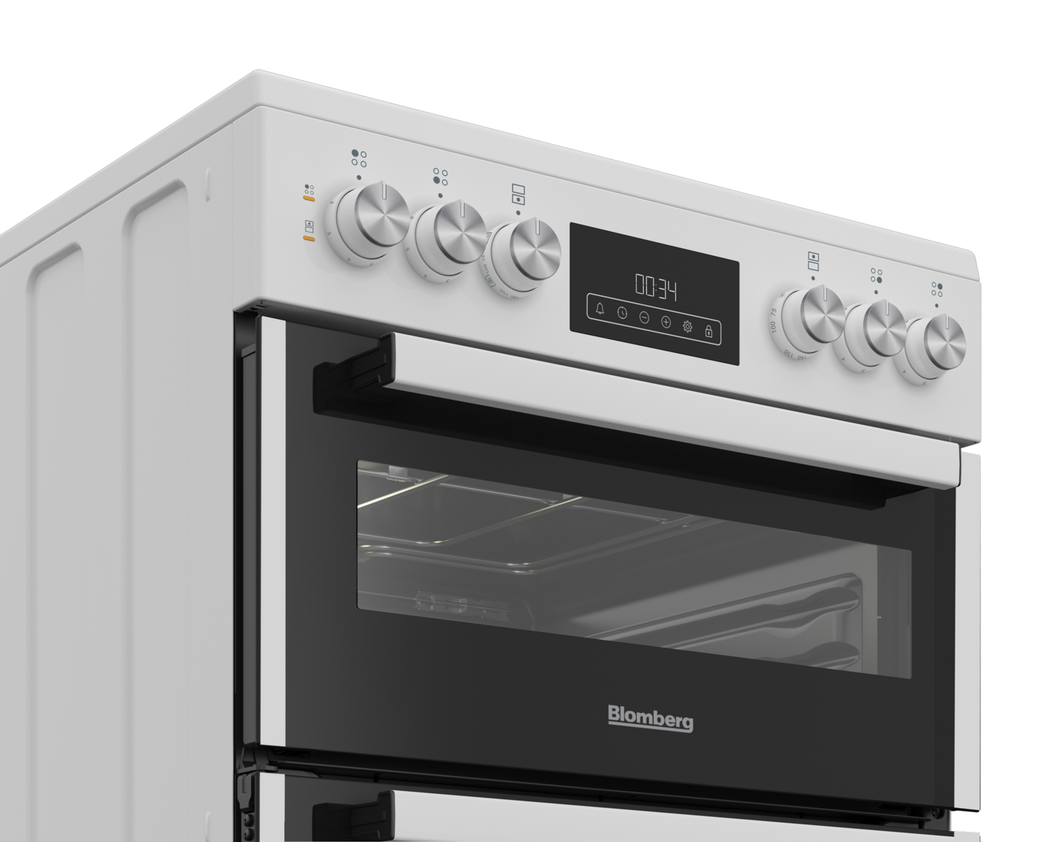 Blomberg HKRN651W 60cm Double Oven Electric Cooker with Vitroceramic Hob thumbnail image