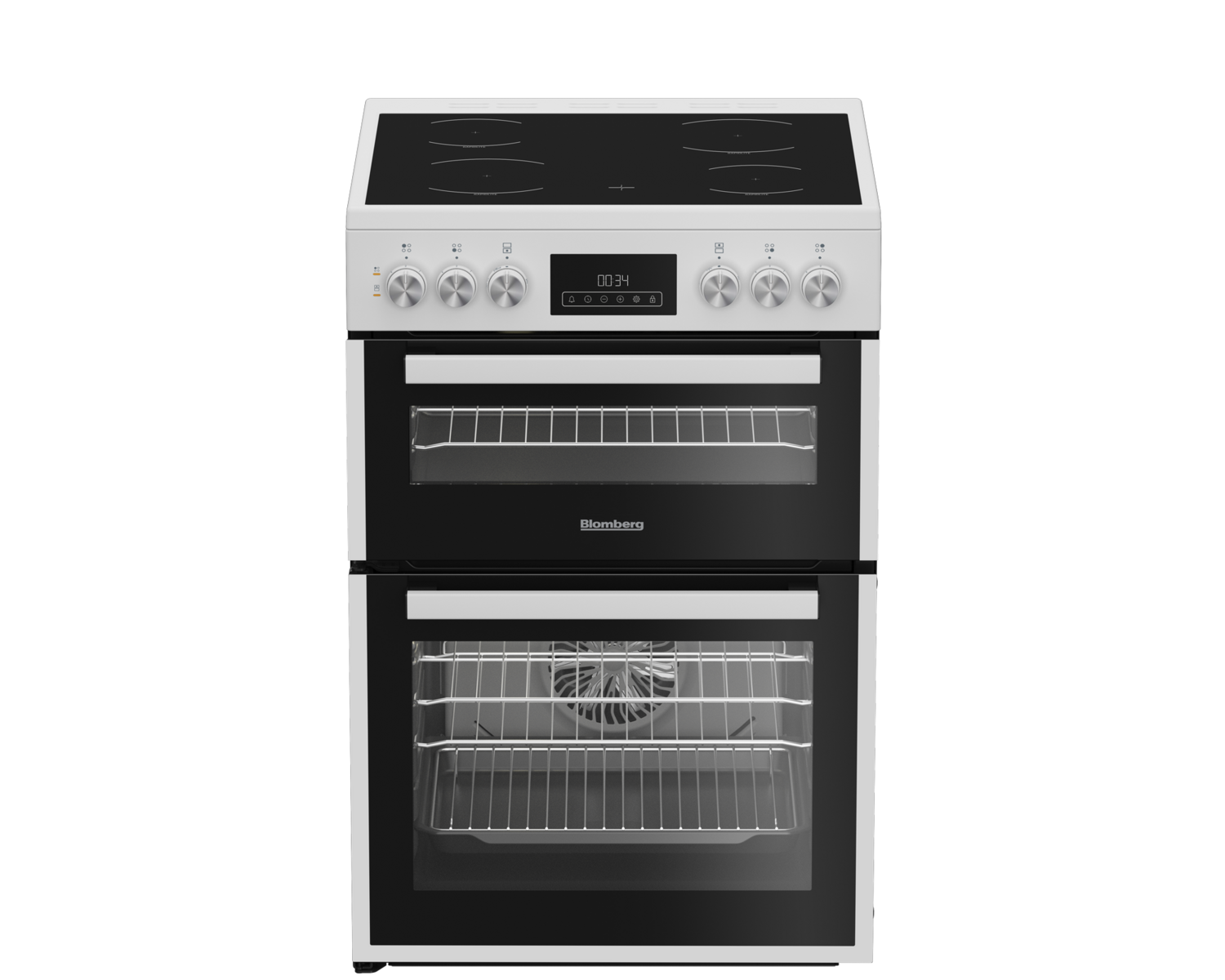 Blomberg HKRN651W 60cm Double Oven Electric Cooker with Vitroceramic Hob thumbnail image