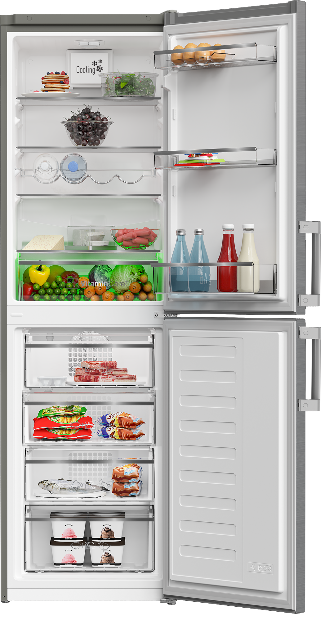Blomberg KGM4574VPS VitaminCare+ 54cm 50/50 Frost Free Fridge Freezer - Stainless Steel Effect thumbnail image