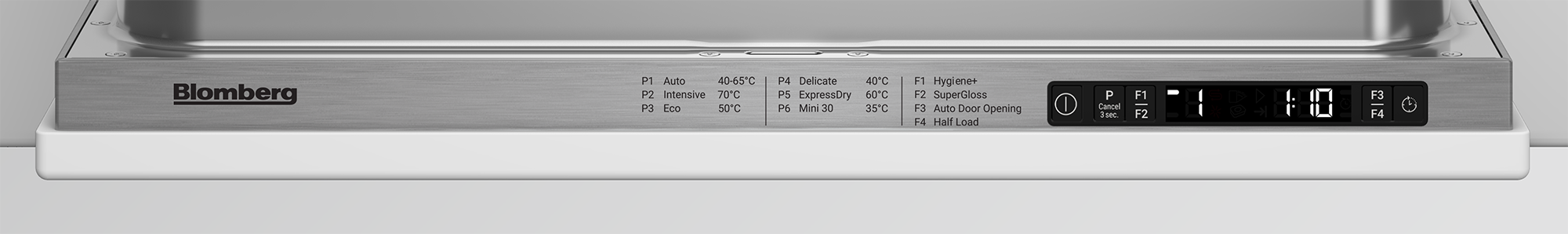 Blomberg LDV42420 Integrated Full Size Dishwasher with SuperGloss - Fixed Hinge - 14 Place Settings thumbnail image