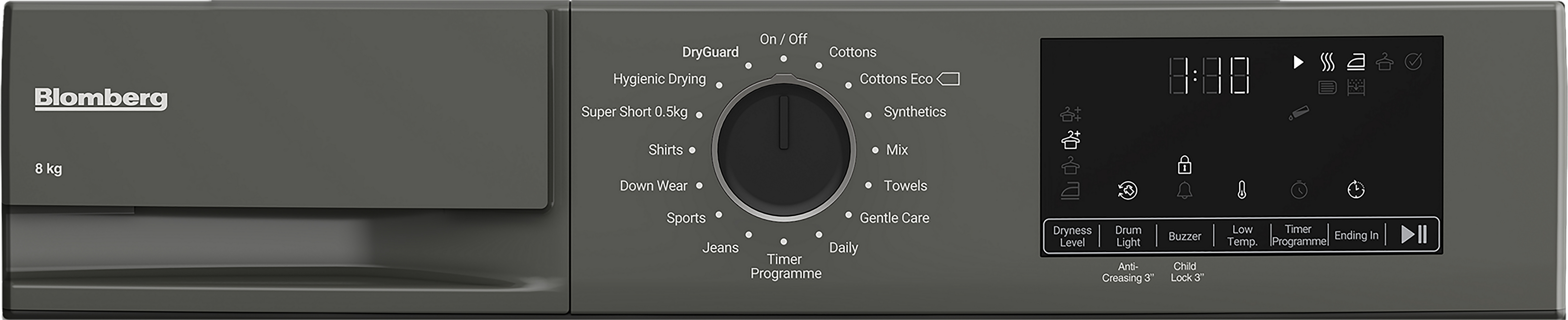Blomberg LTA18321G 8kg Heat Pump Tumble Dryer - Graphite thumbnail image