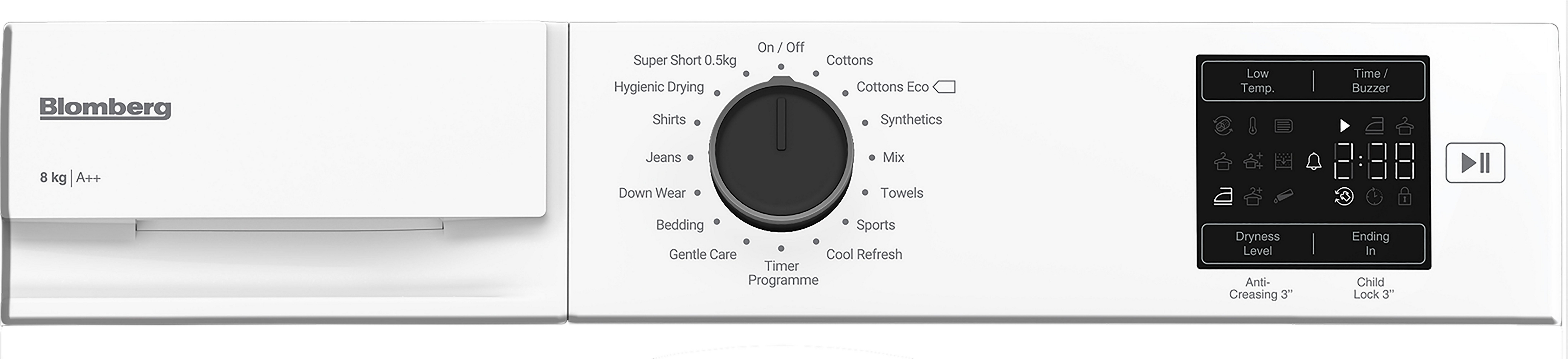 Blomberg LTDIP08310 8kg Integrated Heat Pump Tumble Dryer - White thumbnail image