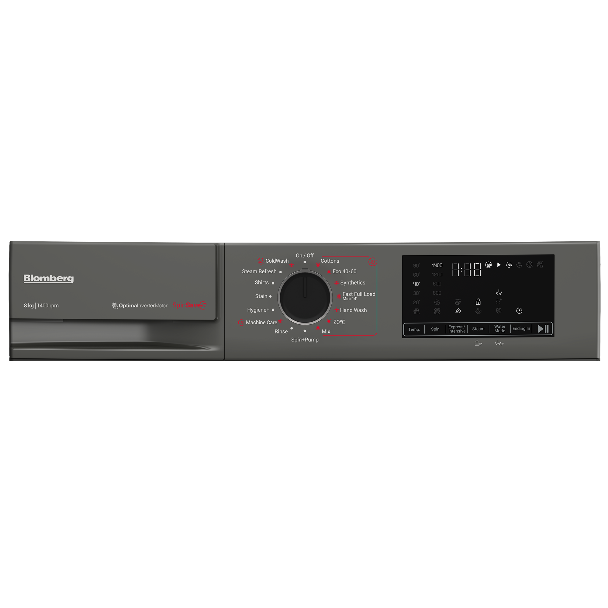 Blomberg LWA18461G 8kg 1400 Spin RecycledTub Washing Machine - Graphite thumbnail image