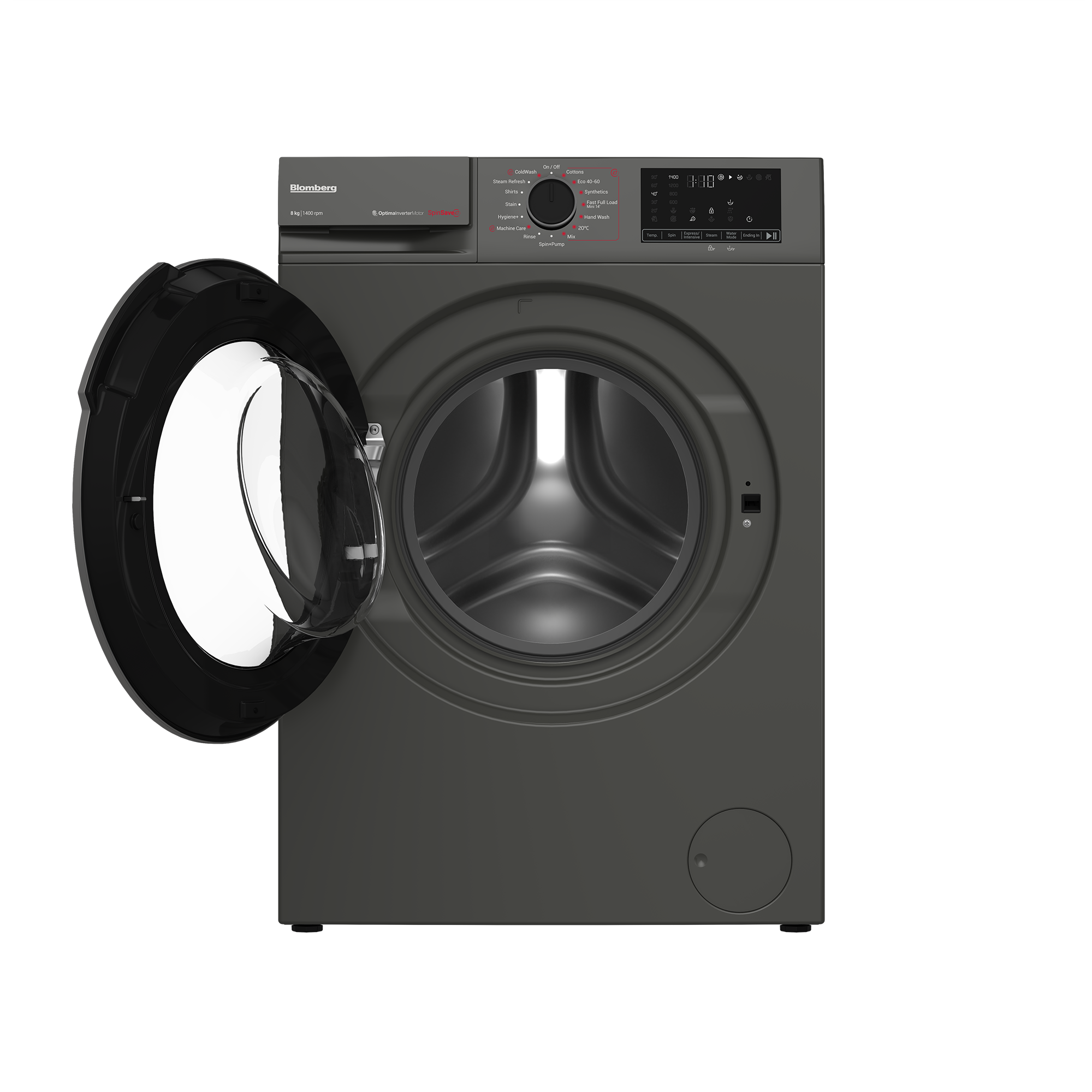 Blomberg LWA18461G 8kg 1400 Spin RecycledTub Washing Machine - Graphite thumbnail image