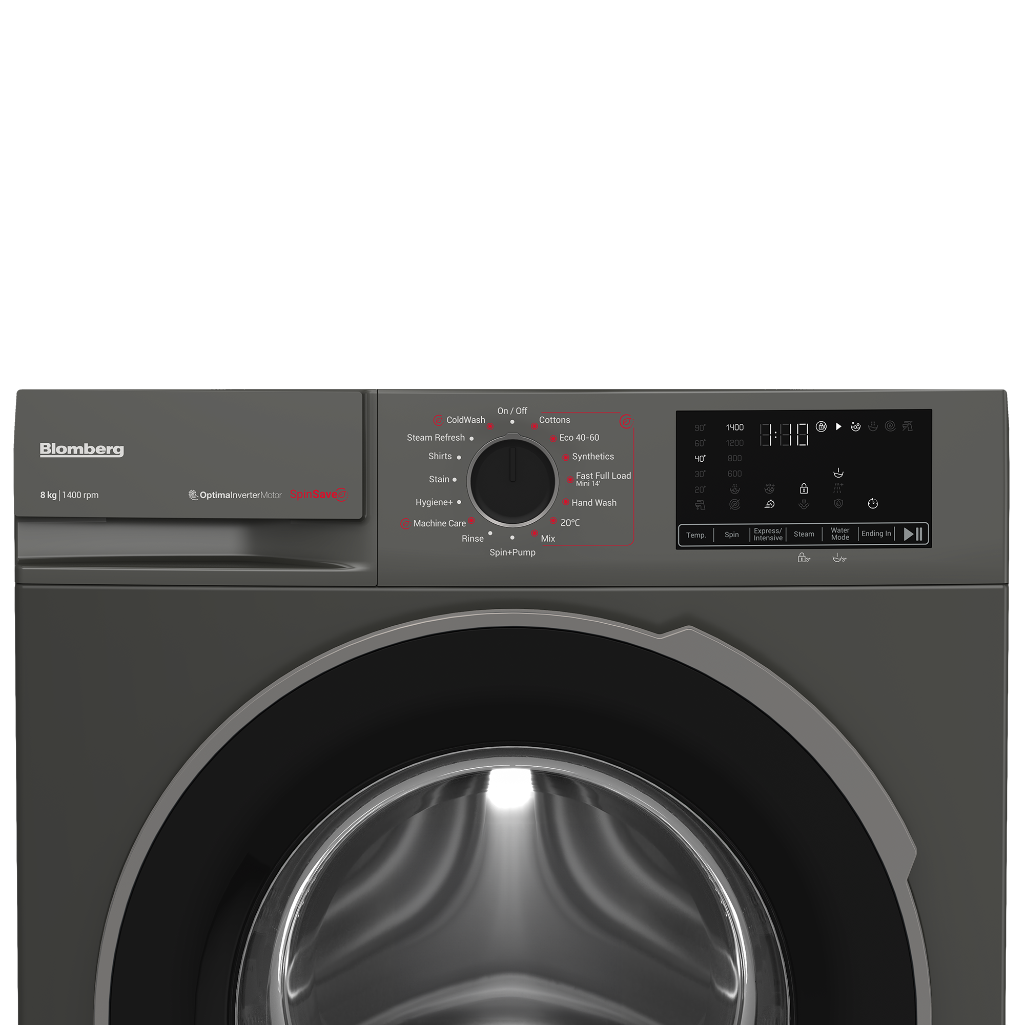 Blomberg LWA18461G 8kg 1400 Spin RecycledTub Washing Machine - Graphite thumbnail image