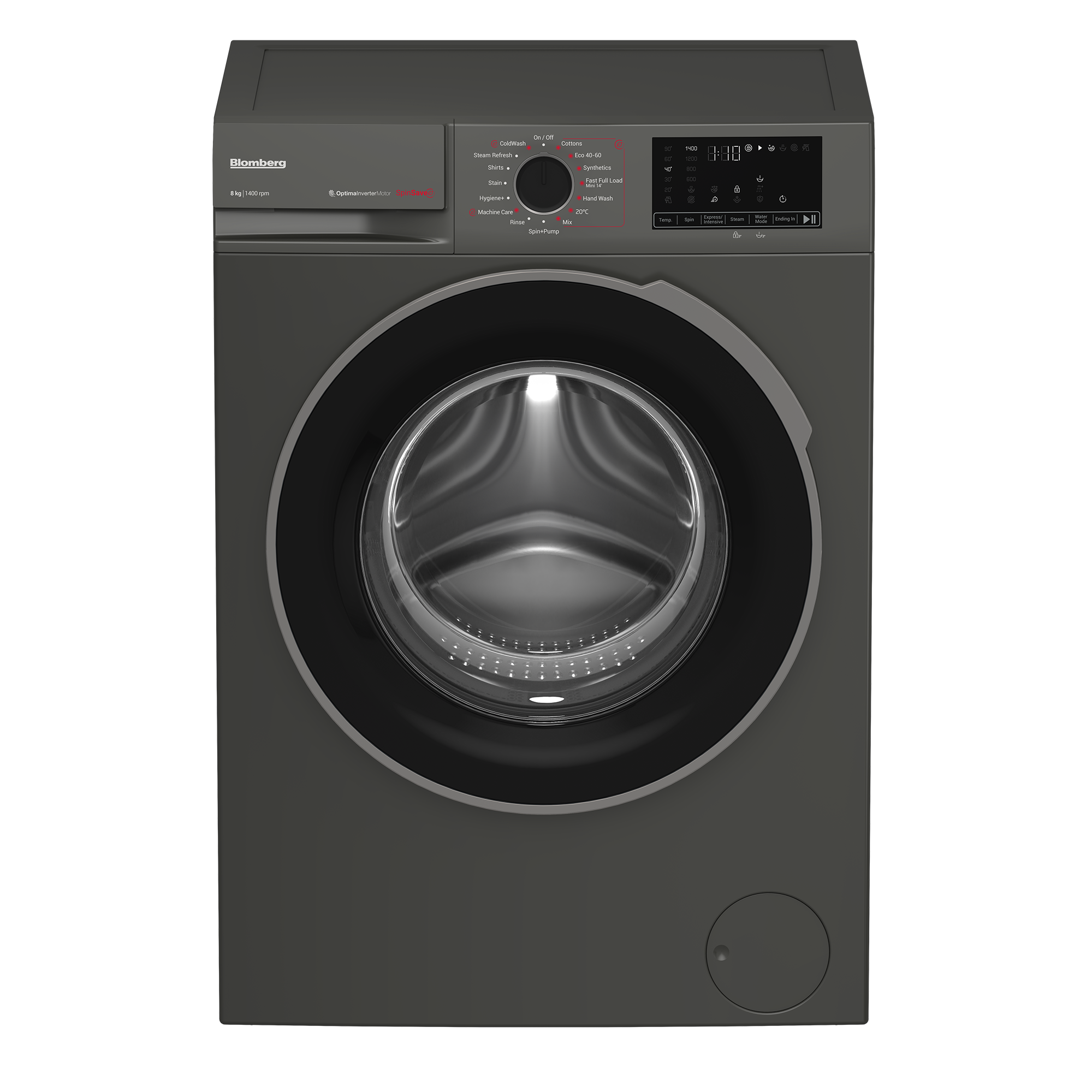 Blomberg LWA18461G 8kg 1400 Spin RecycledTub Washing Machine - Graphite thumbnail image