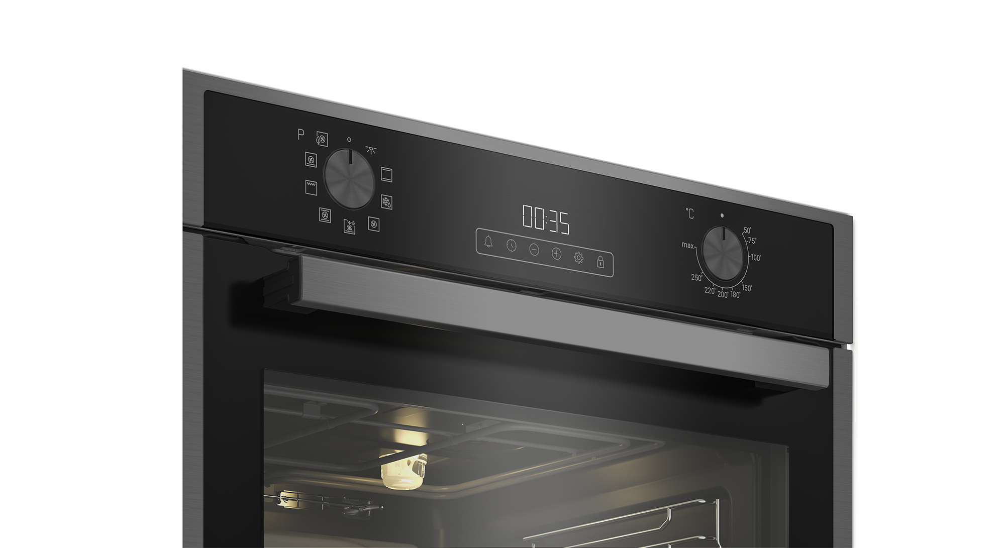 Blomberg ROEN9222DX 59.4cm Built In Single AeroChef Multi-Function Oven - Dark Steel thumbnail image