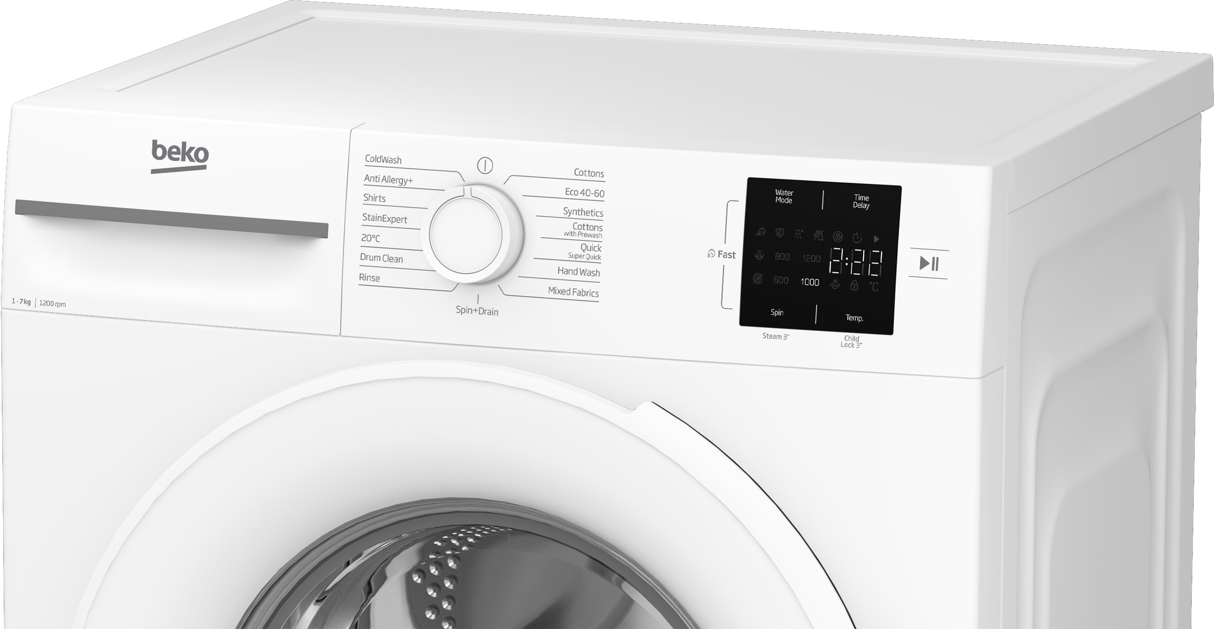 Beko BM1WU3721W 7kg 1200 Spin Washing Machine - White thumbnail image