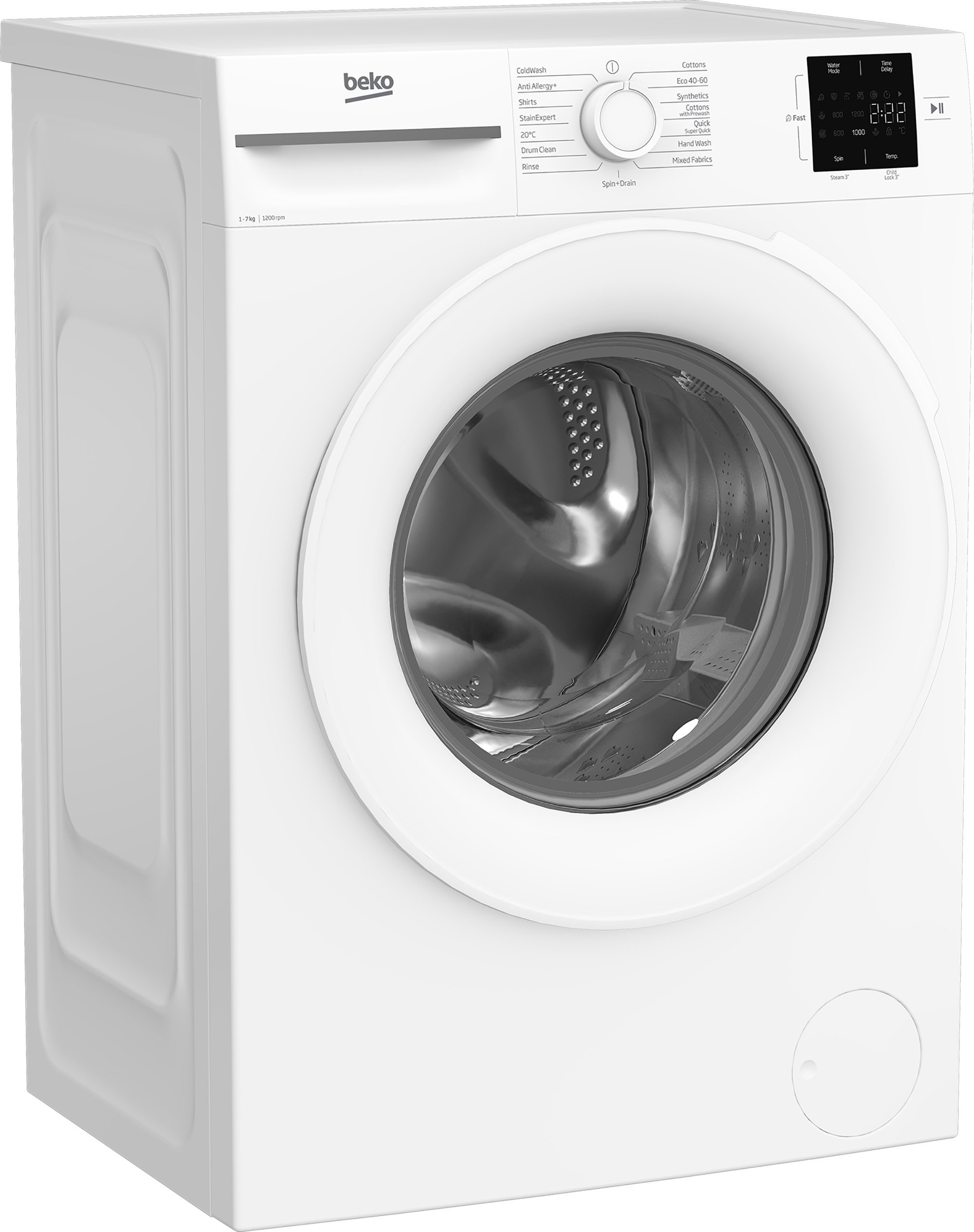 Beko BM1WU3721W 7kg 1200 Spin Washing Machine - White thumbnail image