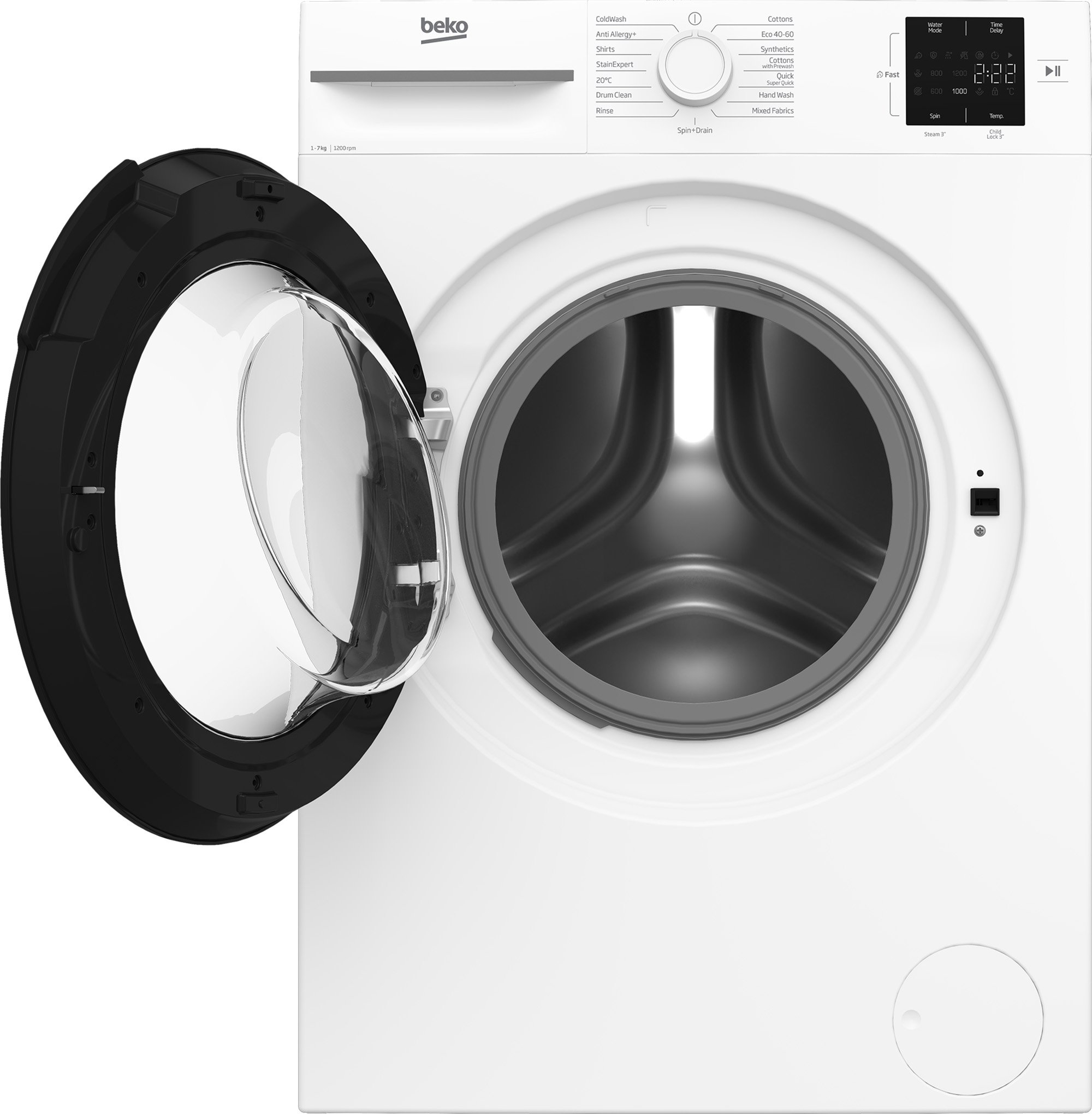 Beko BM1WU3721W 7kg 1200 Spin Washing Machine - White thumbnail image