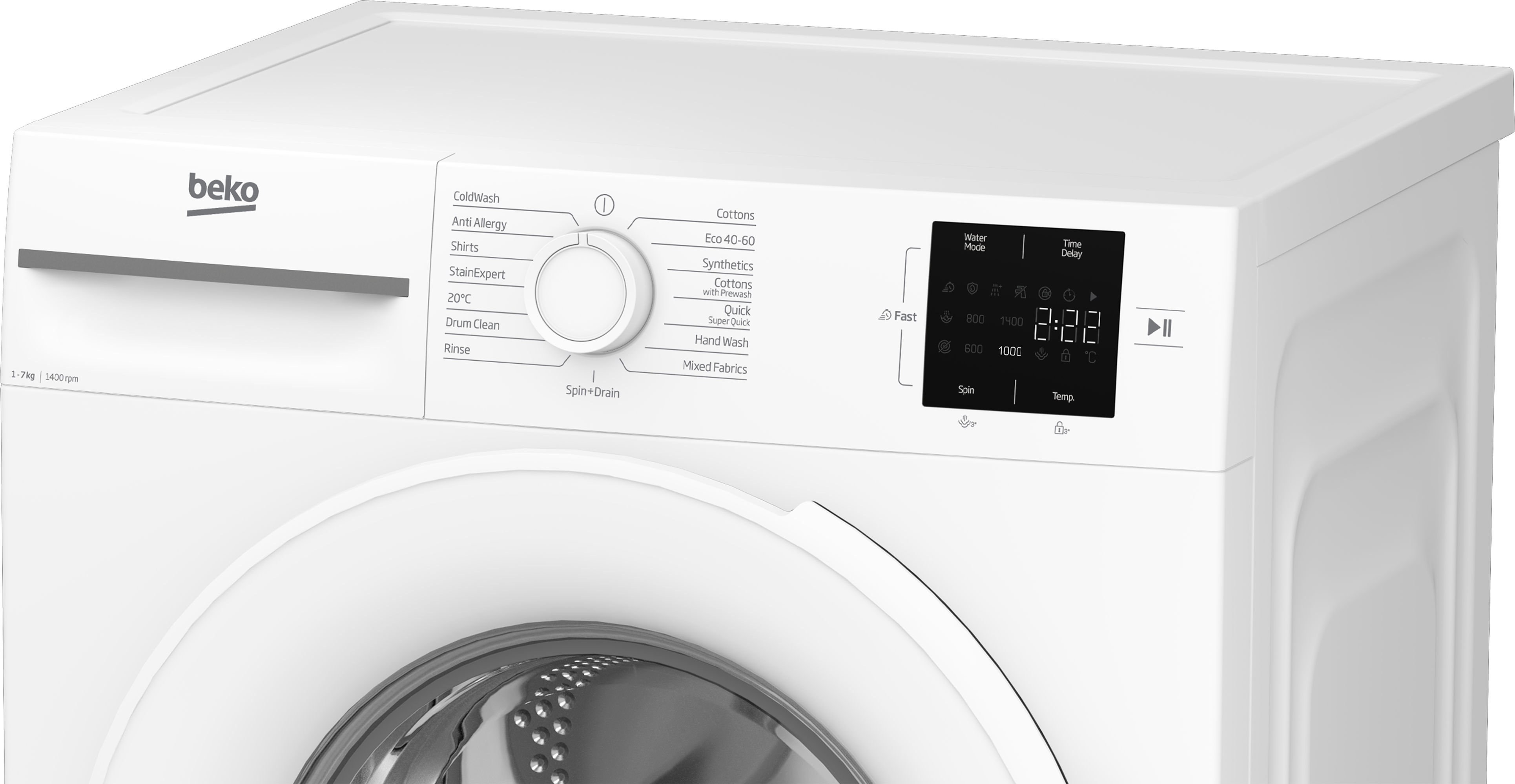 Beko BM1WU3741W 7kg 1400 Spin Washing Machine - White thumbnail image
