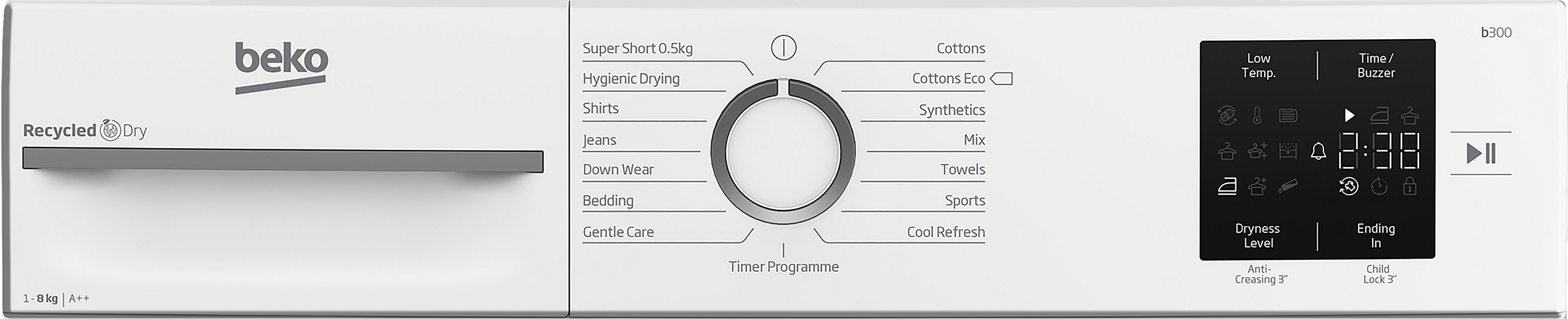 Beko BMN3T3823W 8kg Heat Pump Tumble Dryer thumbnail image