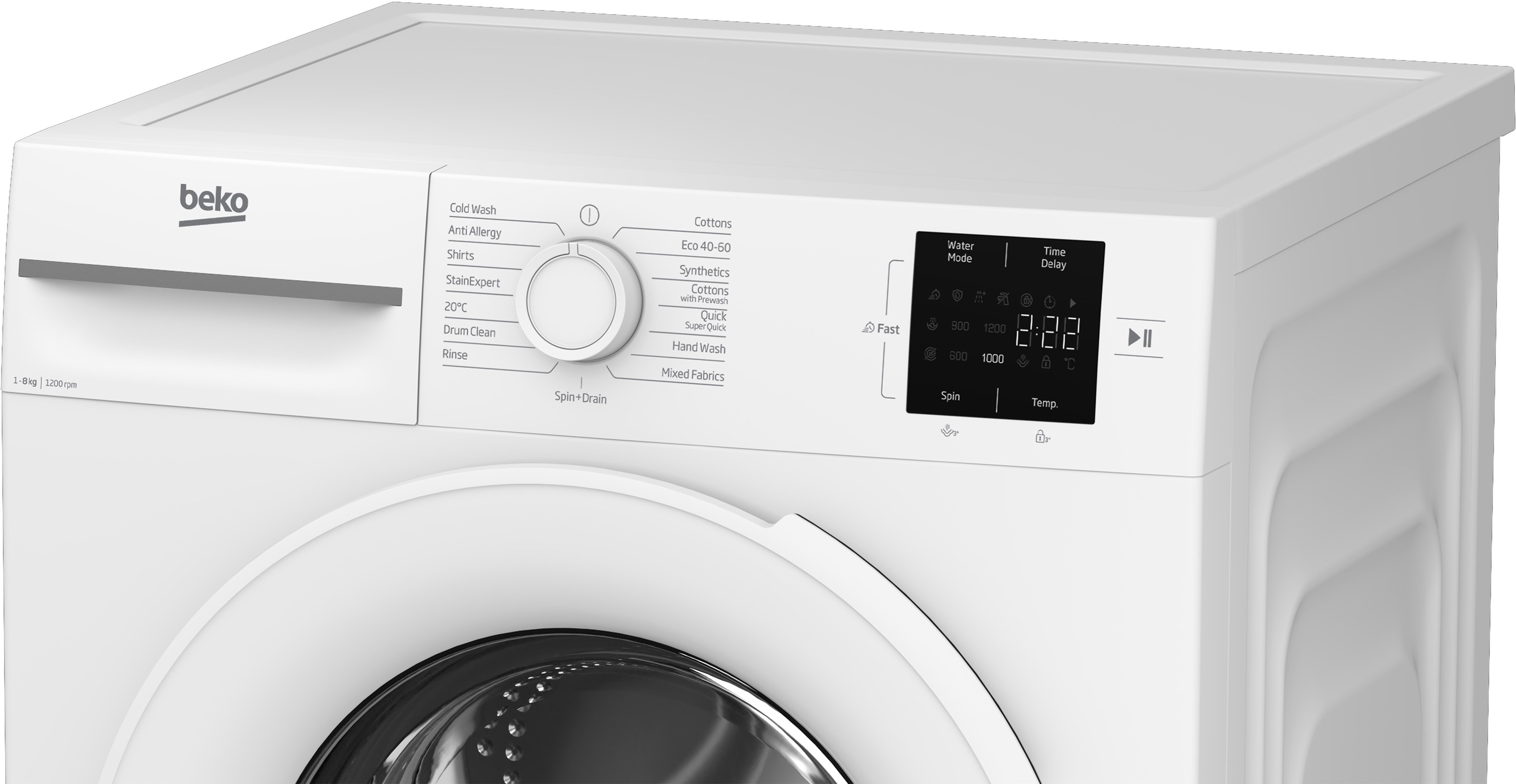 Beko BMN3WT3821W 8kg 1200 Spin Washing Machine - White thumbnail image
