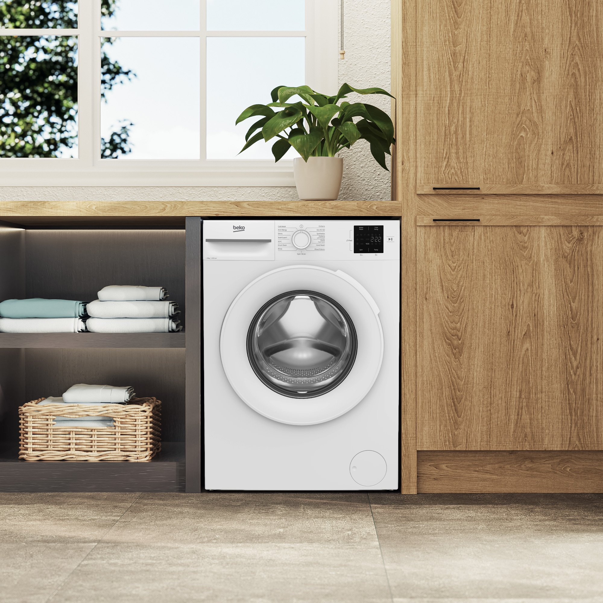 Beko BMN3WT3821W 8kg 1200 Spin Washing Machine - White thumbnail image