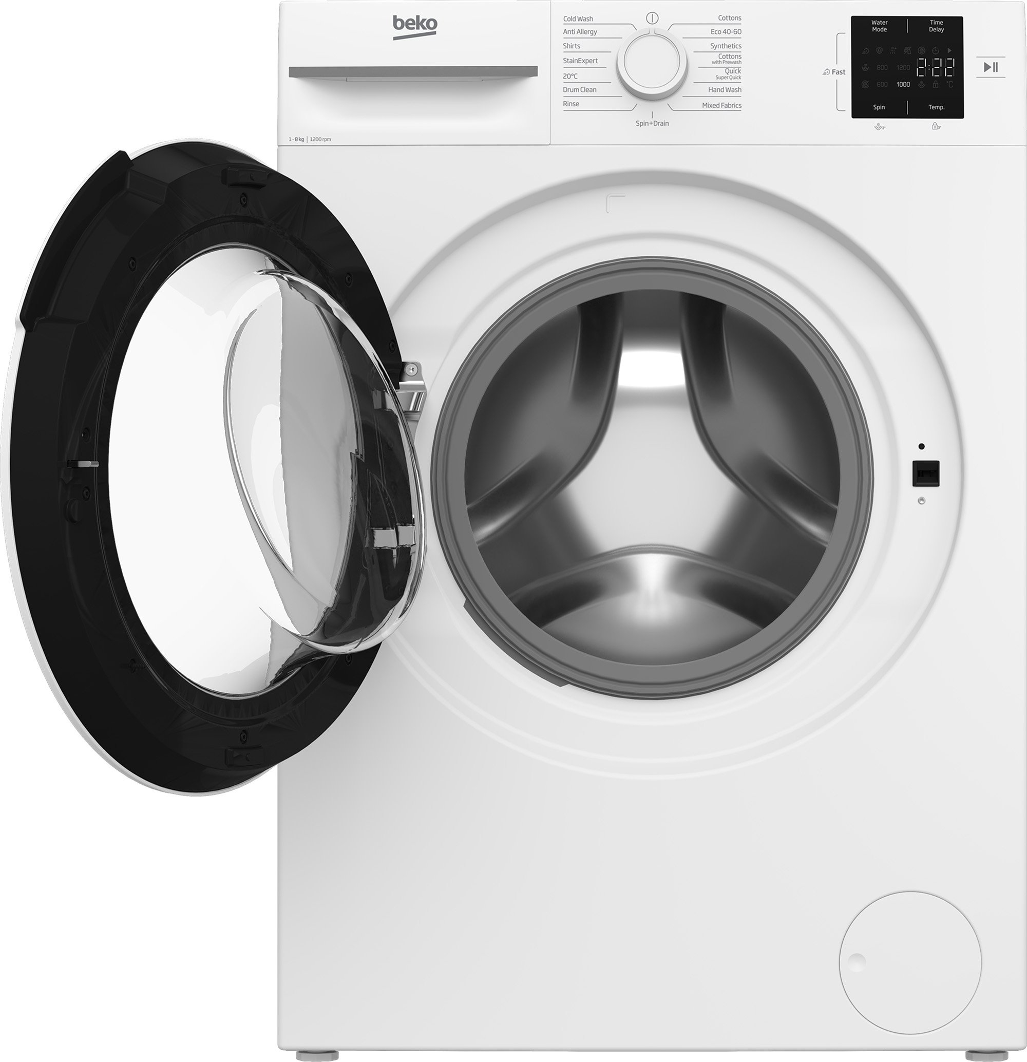 Beko BMN3WT3821W 8kg 1200 Spin Washing Machine - White thumbnail image