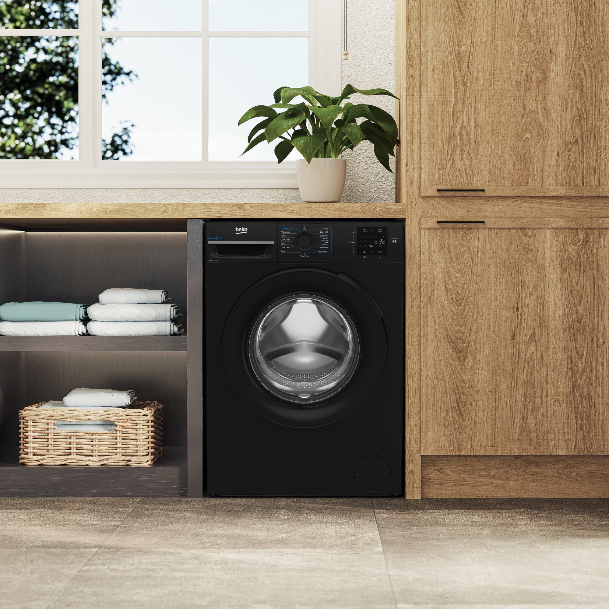Beko BMN3WT3841B 8kg 1400 Spin EnergySpin Washing Machine - Black thumbnail image
